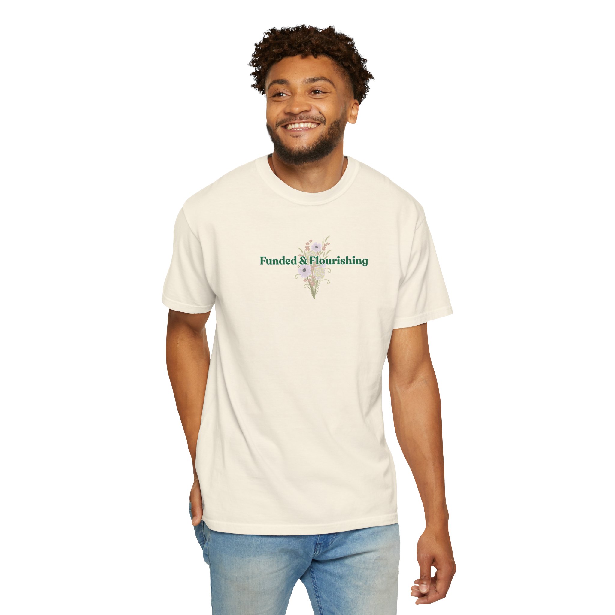 Funded & Flourishing Unisex Garment-Dyed T-shirt - Image 36