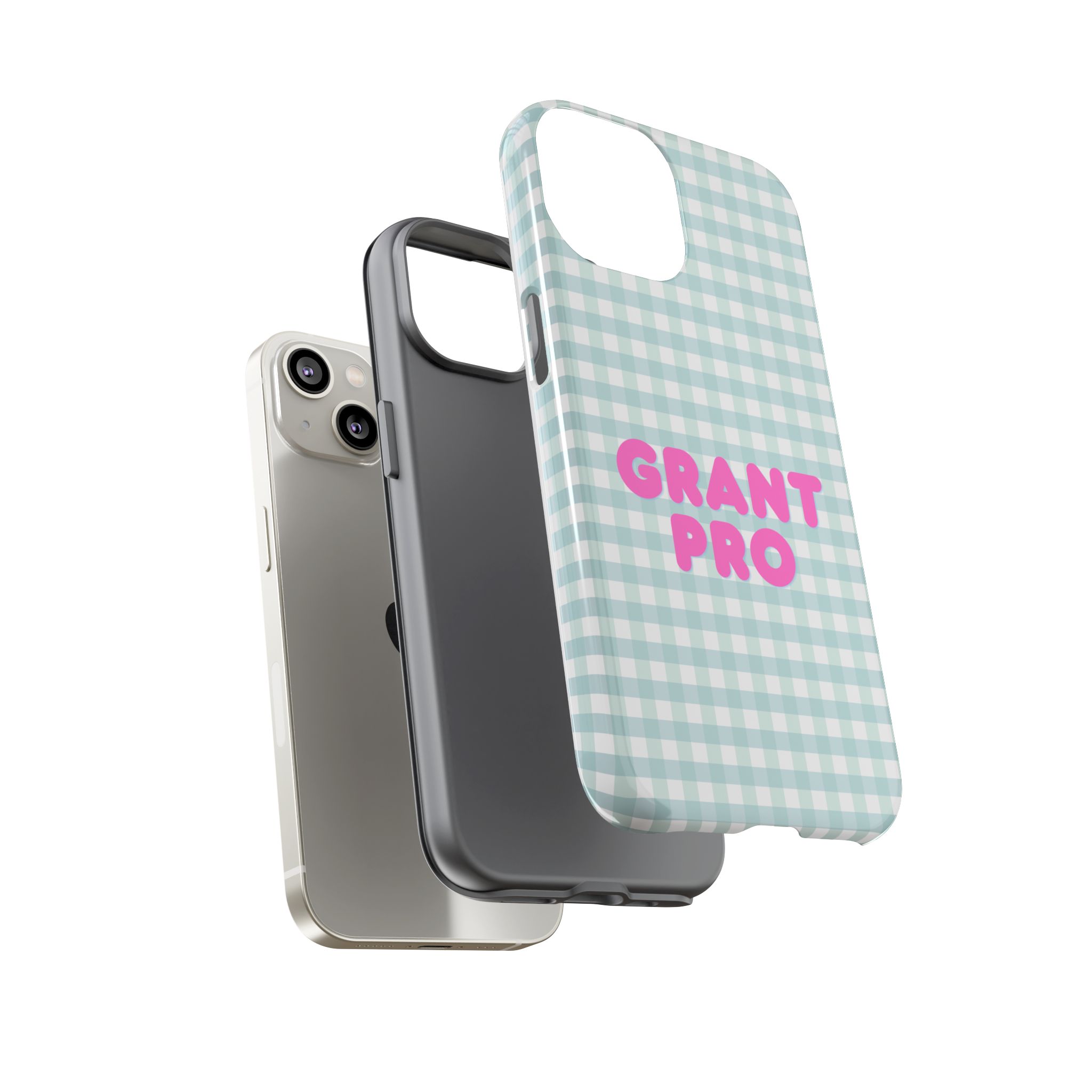 Light Blue Checkered Grant Pro Tough Case - Image 4
