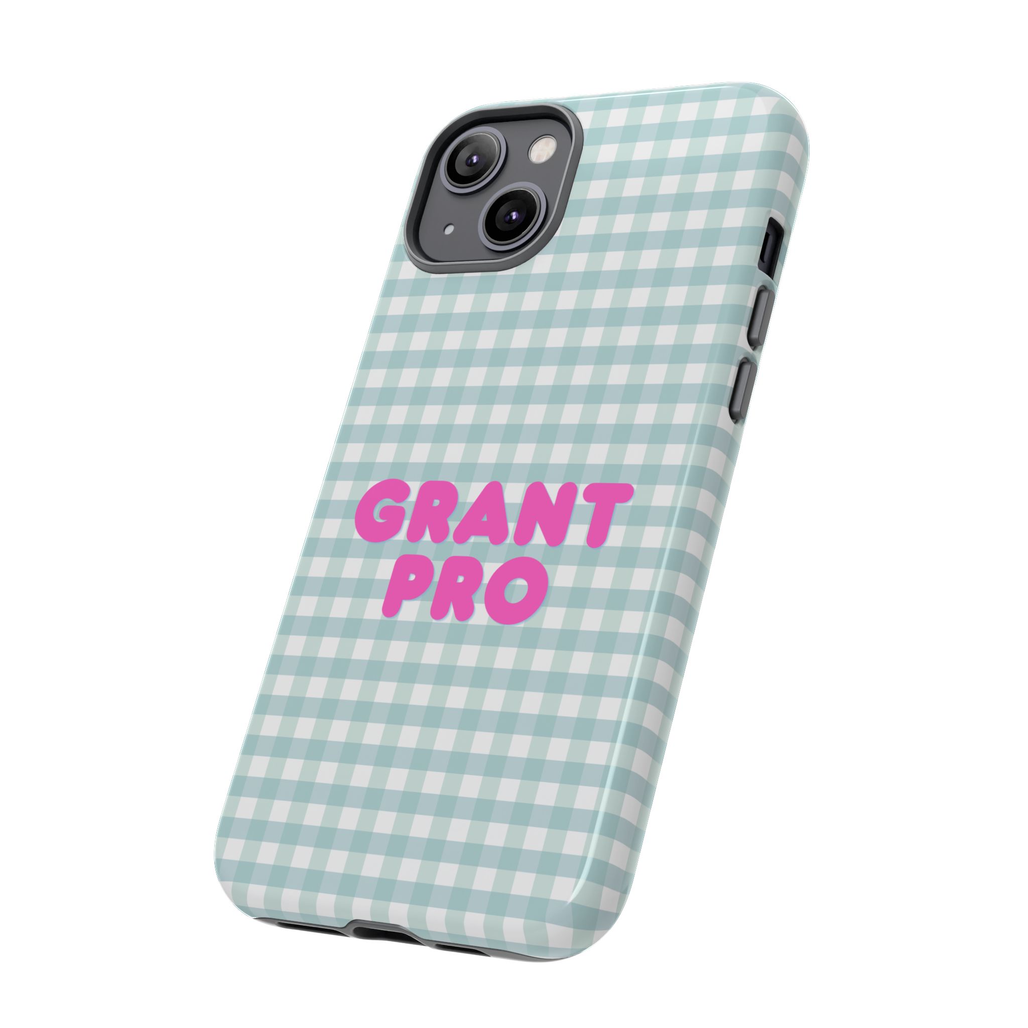 Light Blue Checkered Grant Pro Tough Case - Image 19