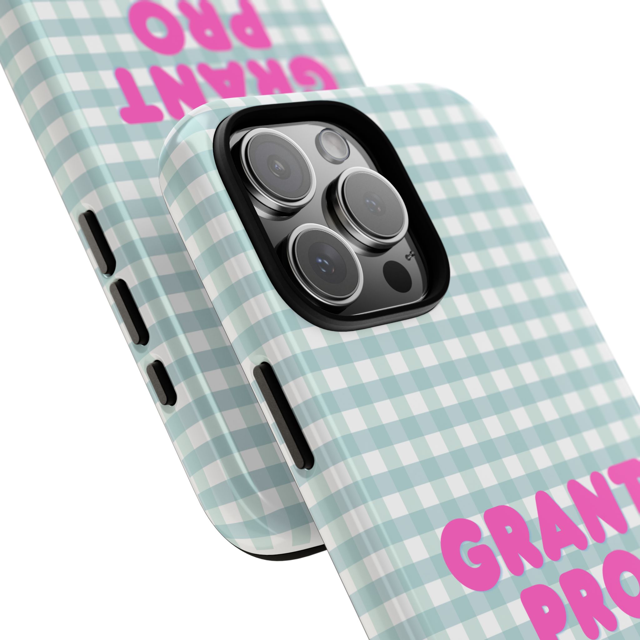 Light Blue Checkered Grant Pro Tough Case - Image 83