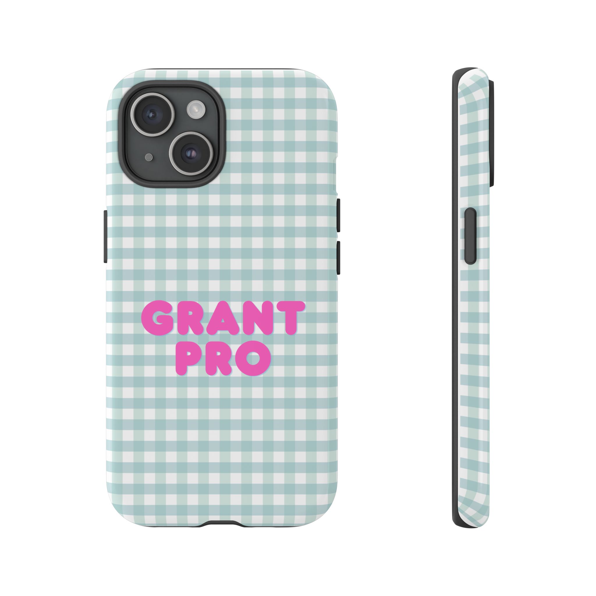 Light Blue Checkered Grant Pro Tough Case - Image 34