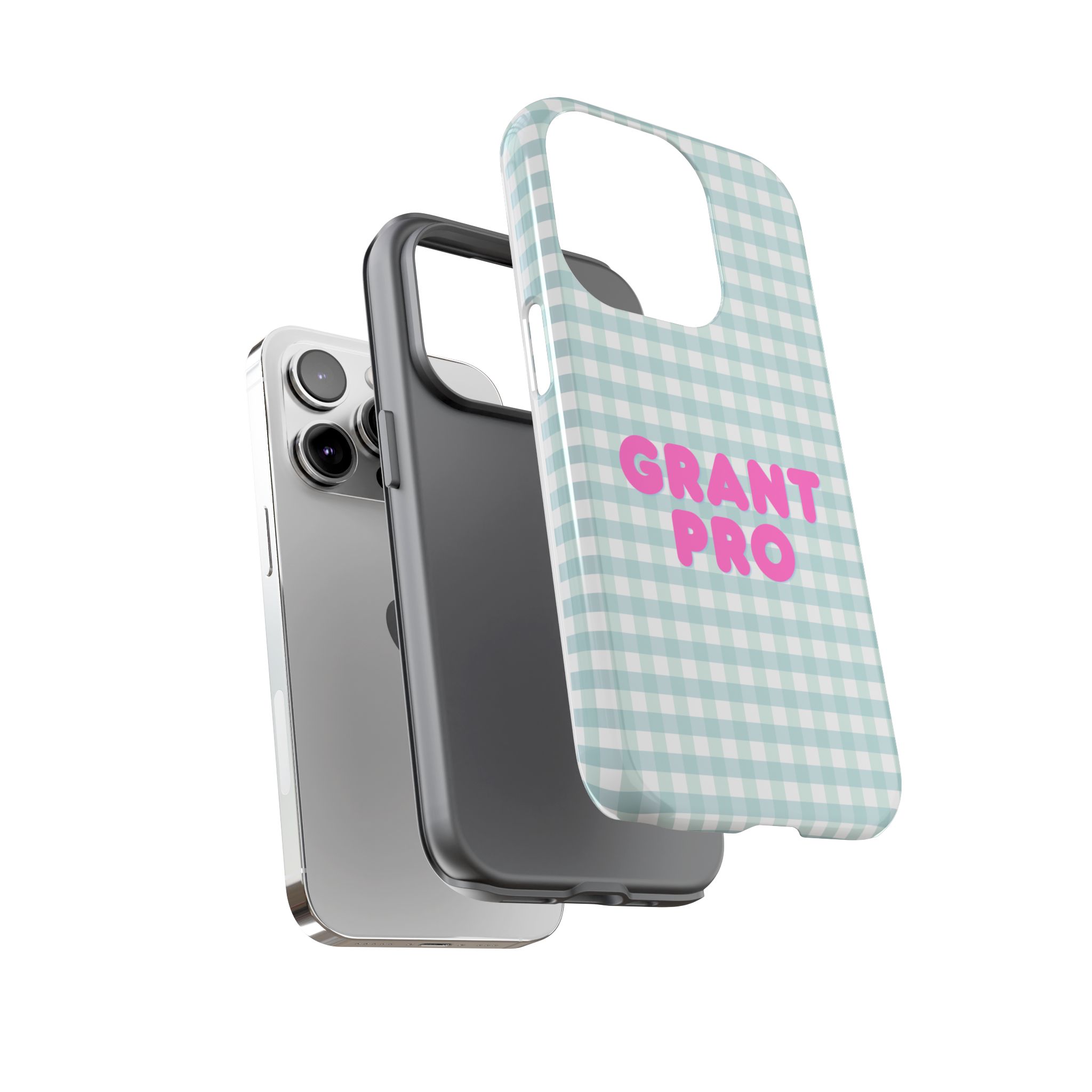 Light Blue Checkered Grant Pro Tough Case - Image 12