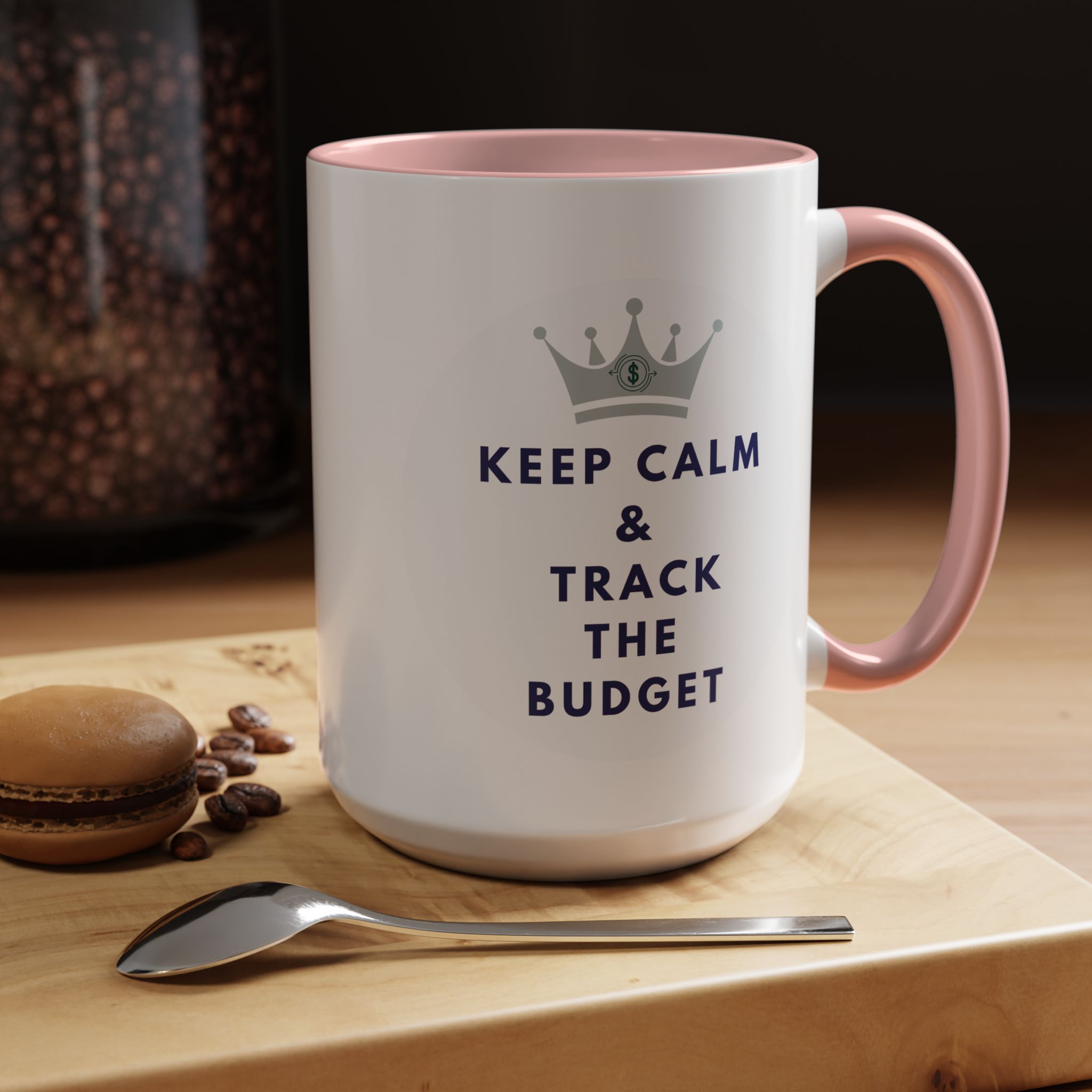 Keep Calm & Track The Budget Accent Coffee Mug (11, 15oz) - Image 39