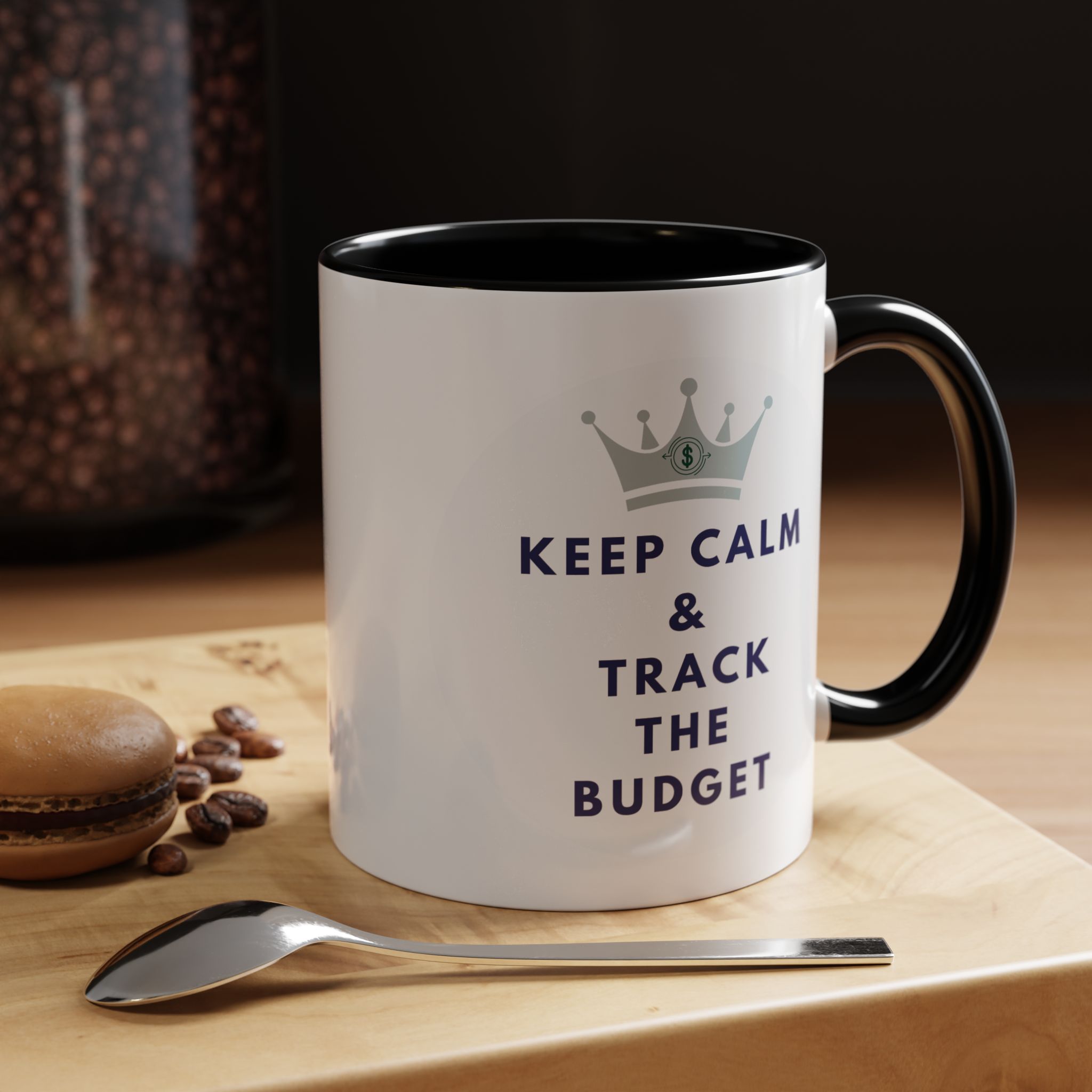 Keep Calm & Track The Budget Accent Coffee Mug (11, 15oz) - Image 9