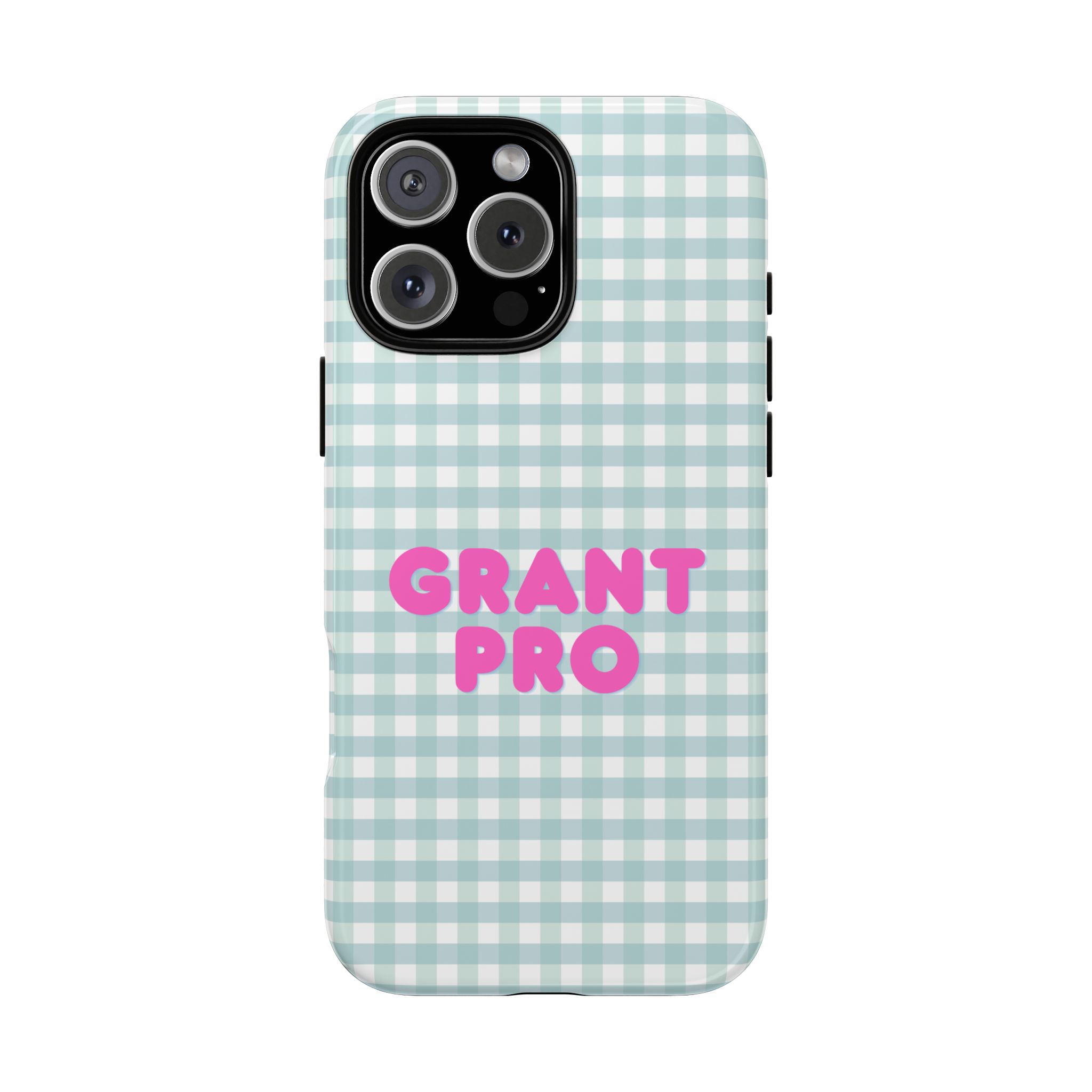 Light Blue Checkered Grant Pro Tough Case - Image 82