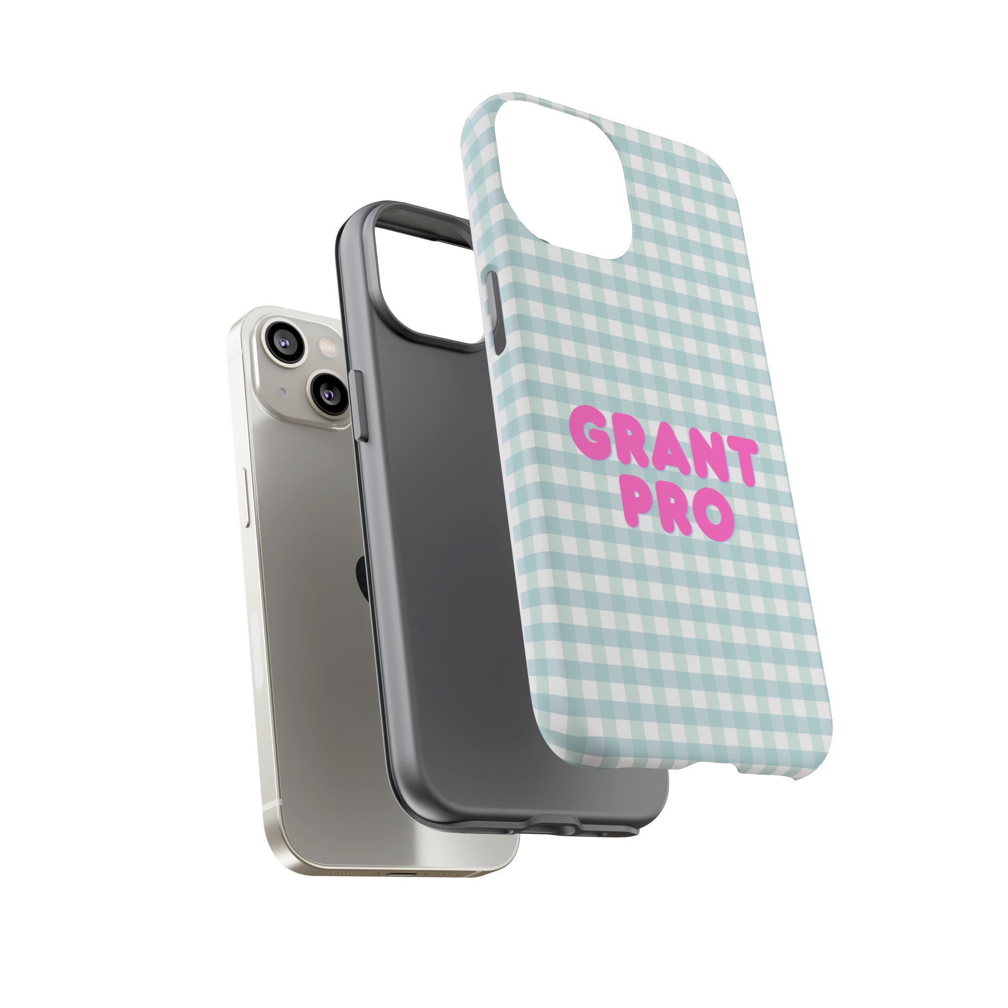 Light Blue Checkered Grant Pro Tough Case - Image 8