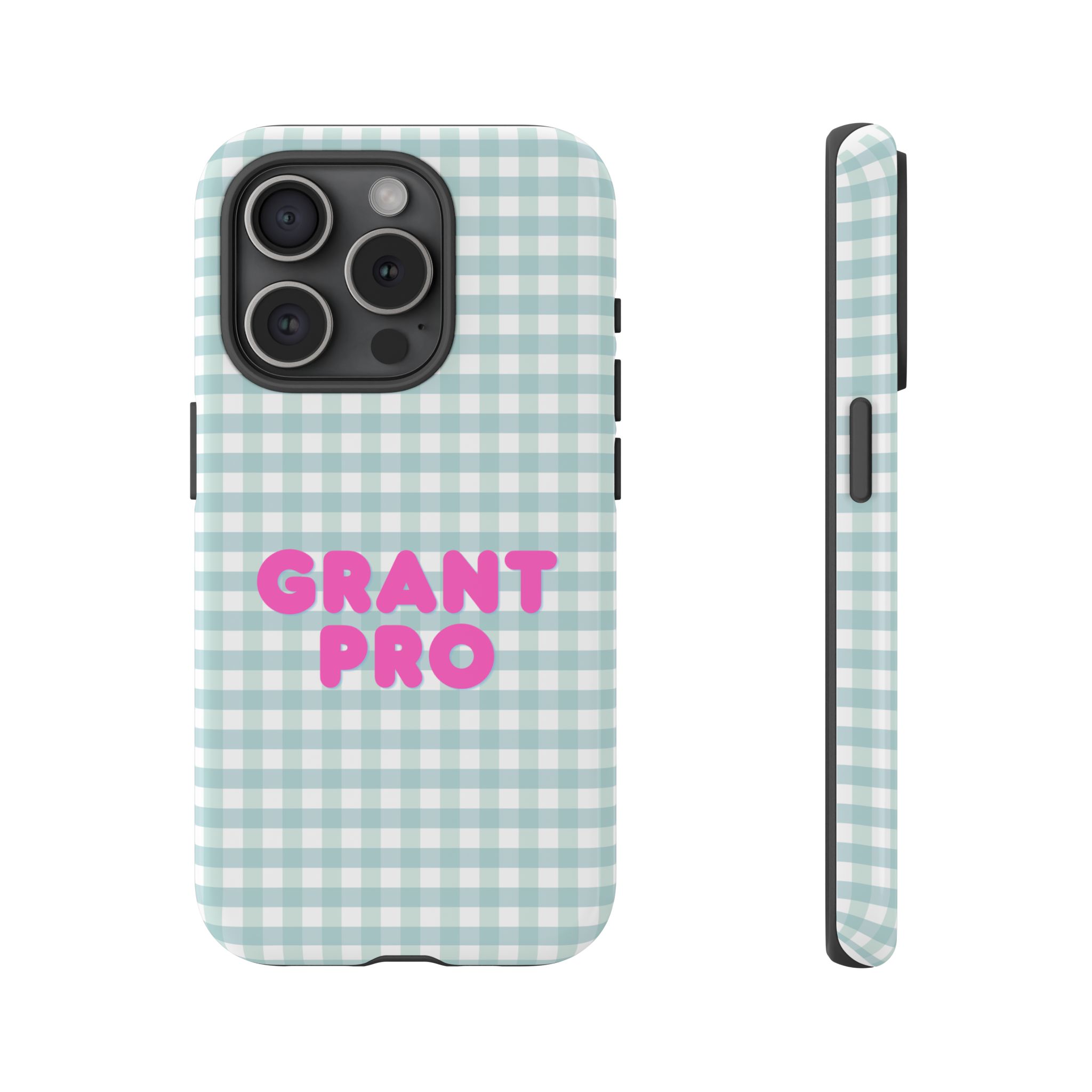Light Blue Checkered Grant Pro Tough Case - Image 46