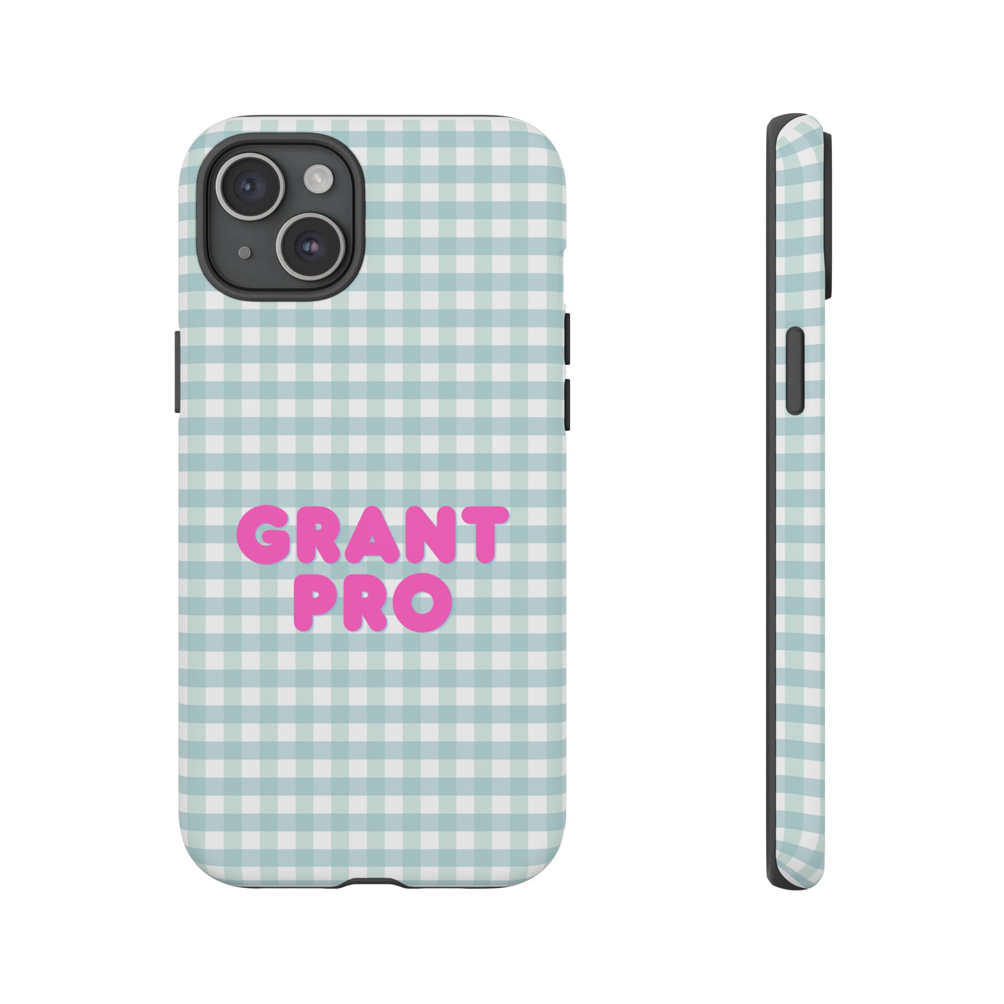 Light Blue Checkered Grant Pro Tough Case - Image 43