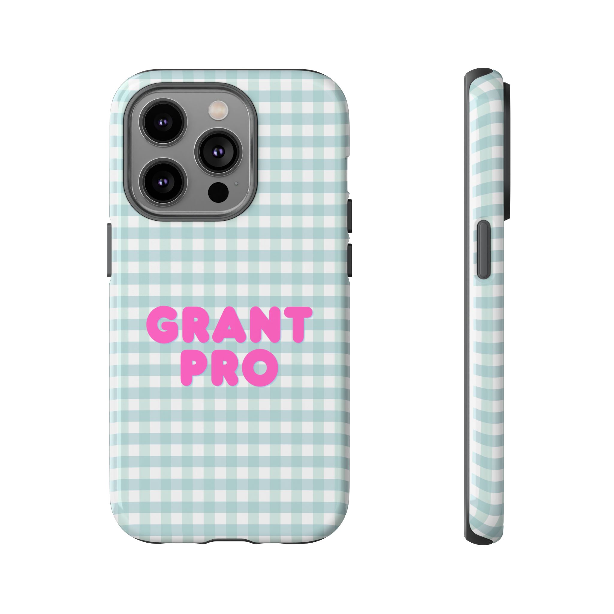 Light Blue Checkered Grant Pro Tough Case - Image 10