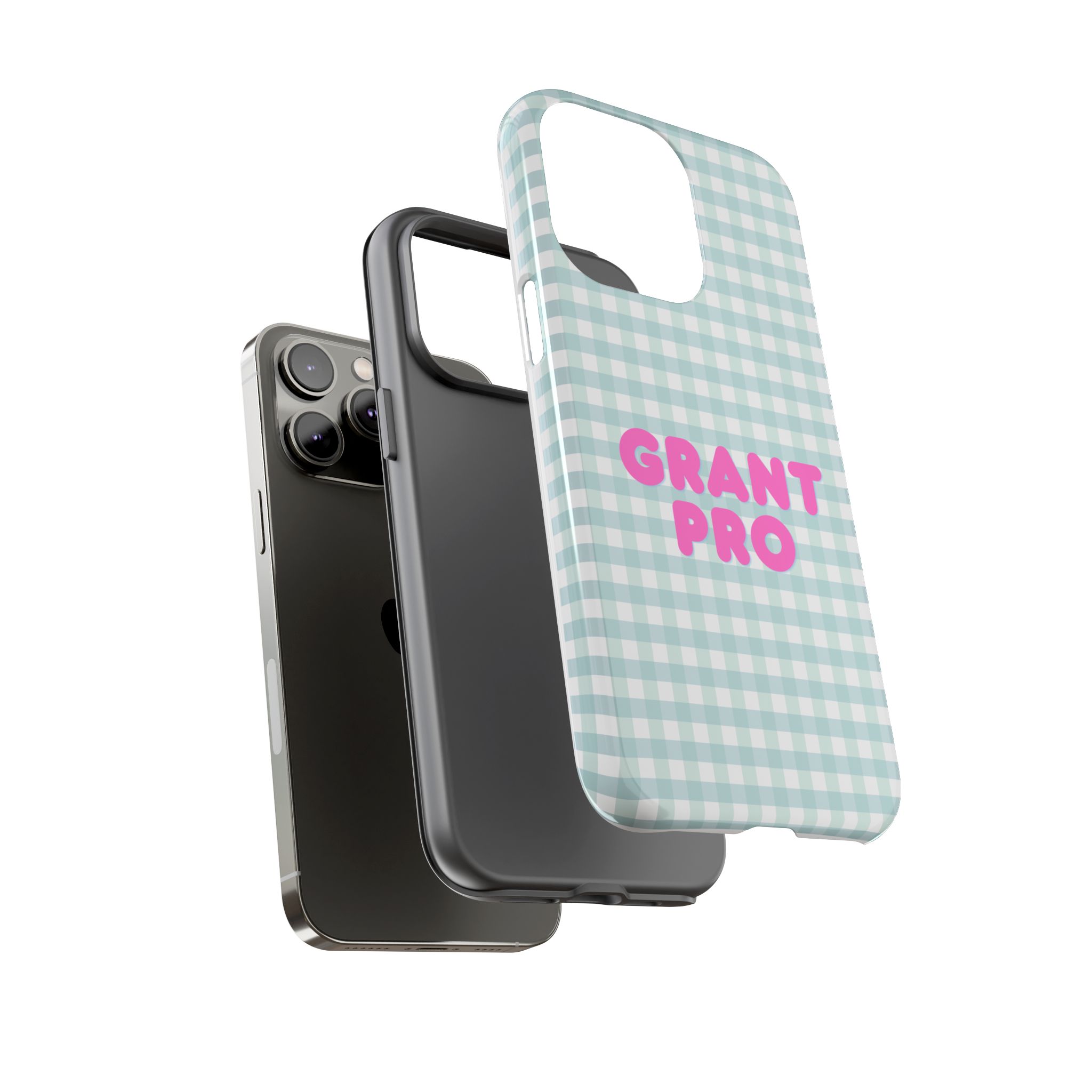Light Blue Checkered Grant Pro Tough Case - Image 28