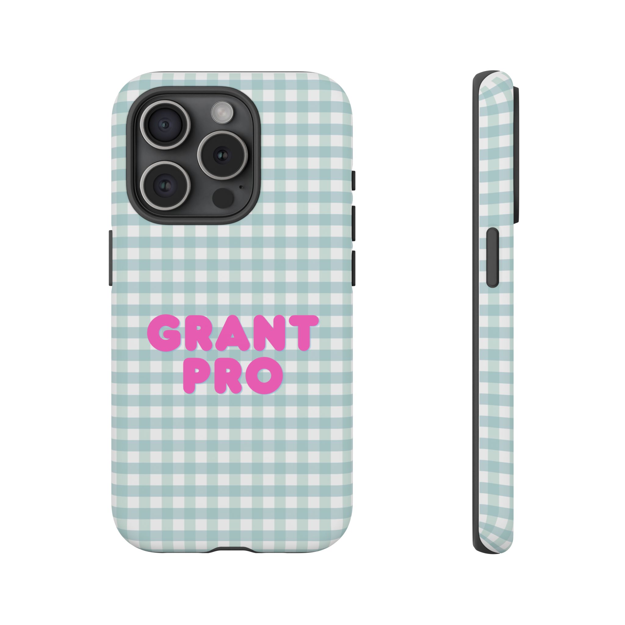Light Blue Checkered Grant Pro Tough Case - Image 49