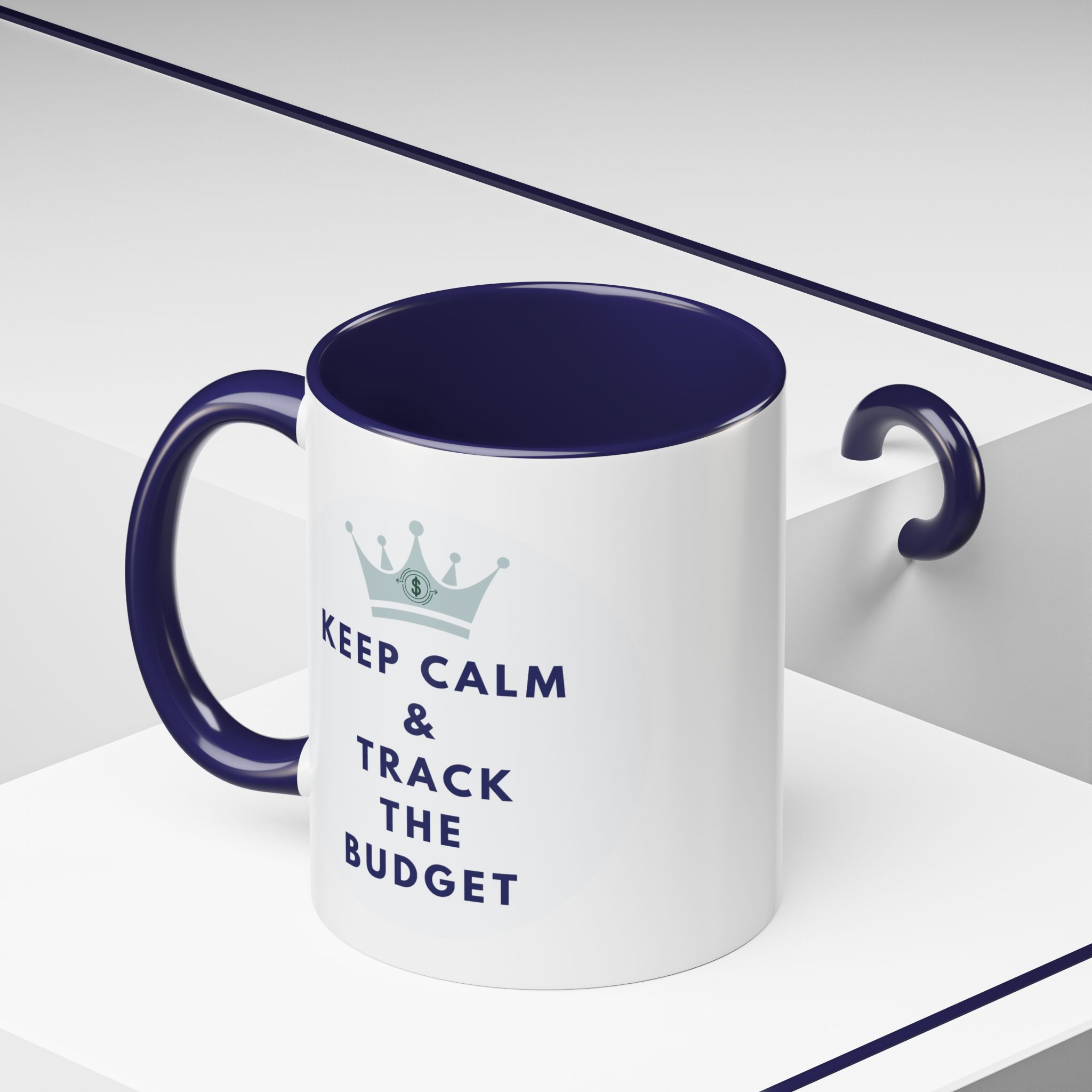Keep Calm & Track The Budget Accent Coffee Mug (11, 15oz) - Image 15