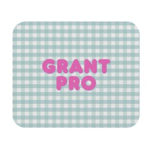Light Blue Checkered Grant Pro Mouse Pad (Rectangle)