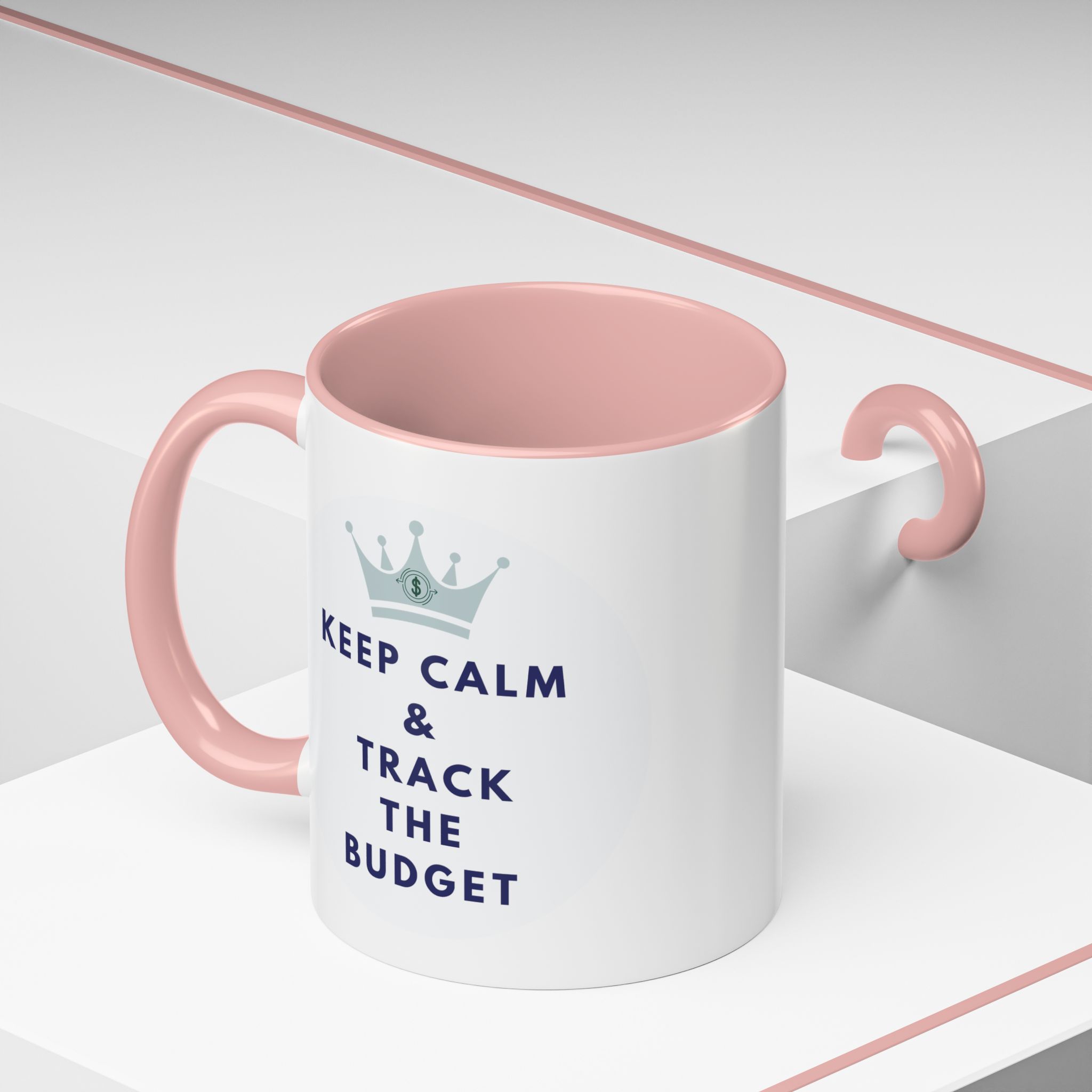 Keep Calm & Track The Budget Accent Coffee Mug (11, 15oz) - Image 20