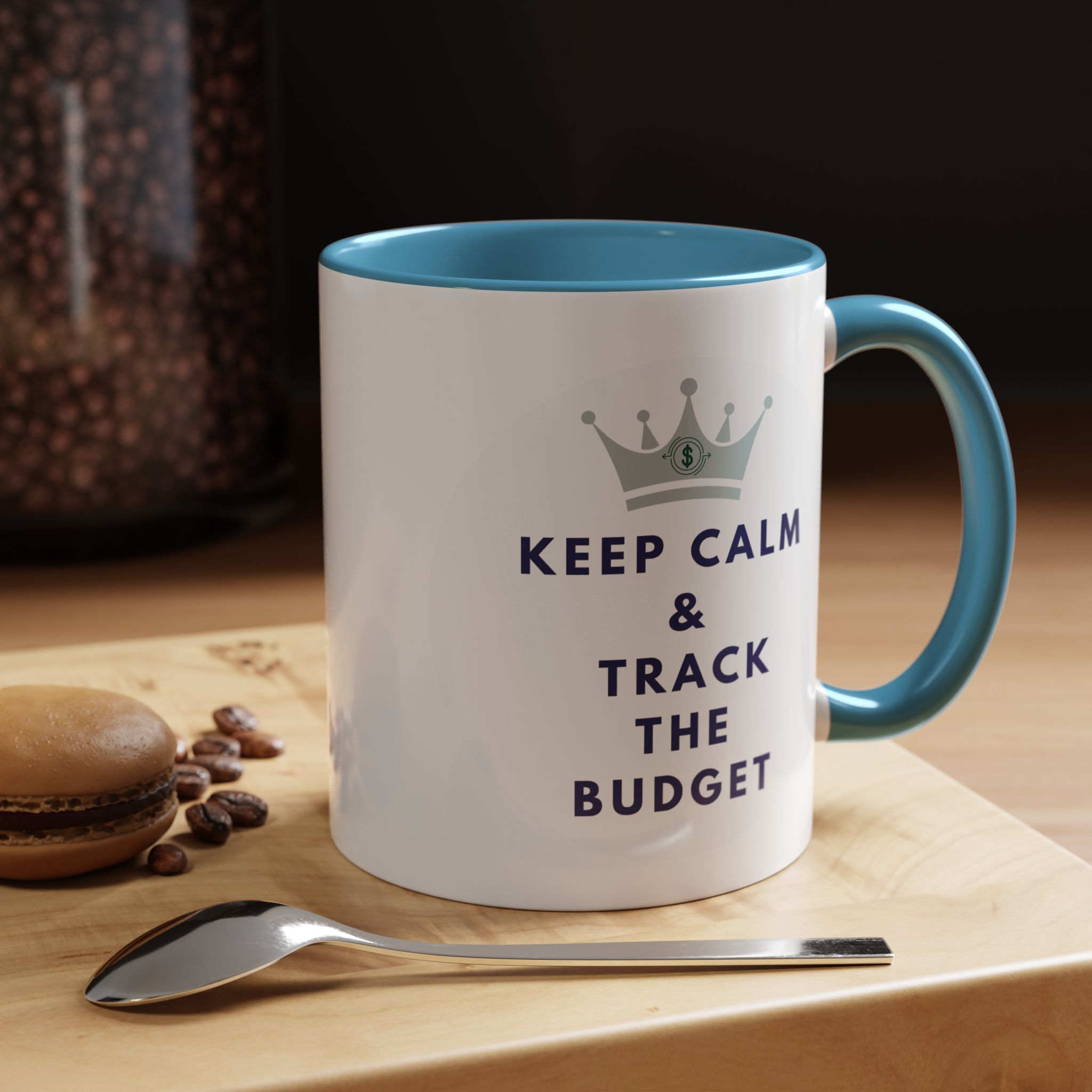 Keep Calm & Track The Budget Accent Coffee Mug (11, 15oz) - Image 29