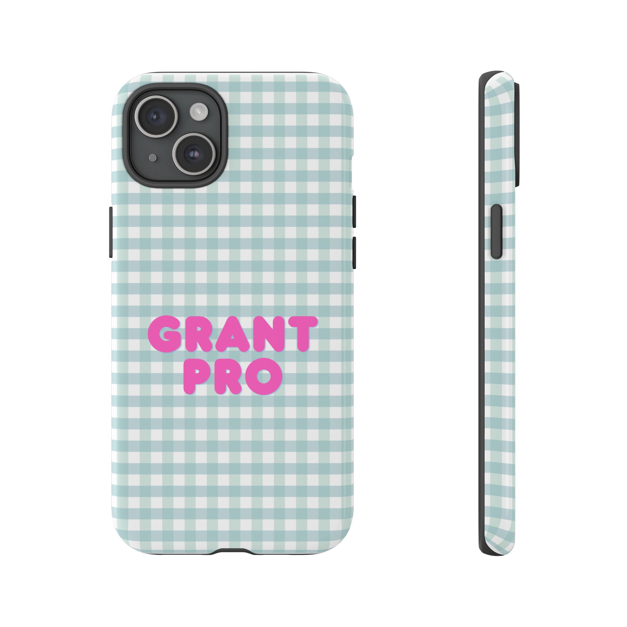Light Blue Checkered Grant Pro Tough Case - Image 40