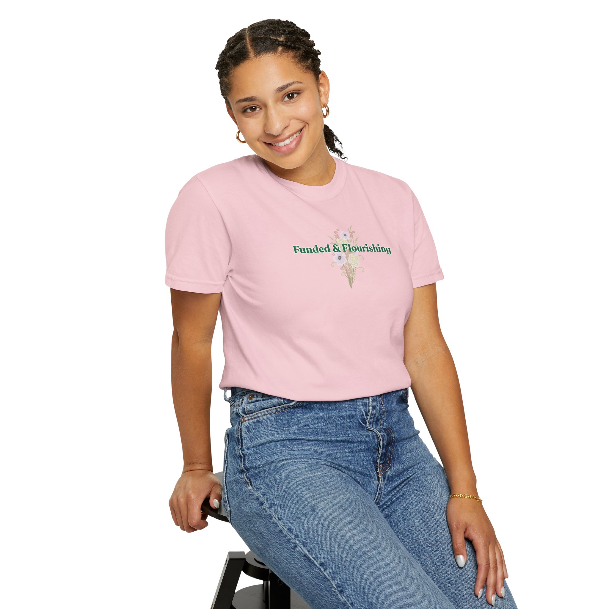Funded & Flourishing Unisex Garment-Dyed T-shirt - Image 3