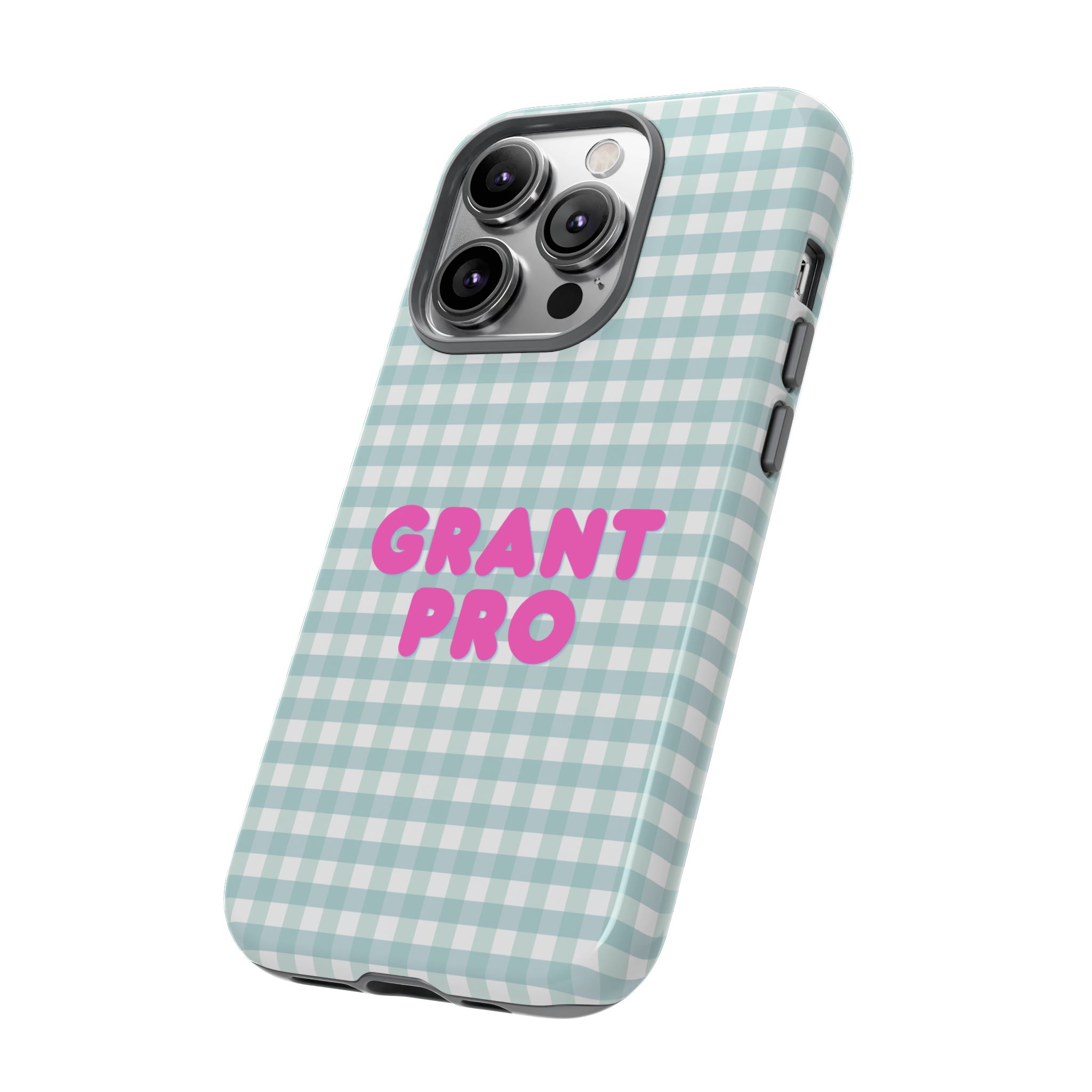 Light Blue Checkered Grant Pro Tough Case - Image 11