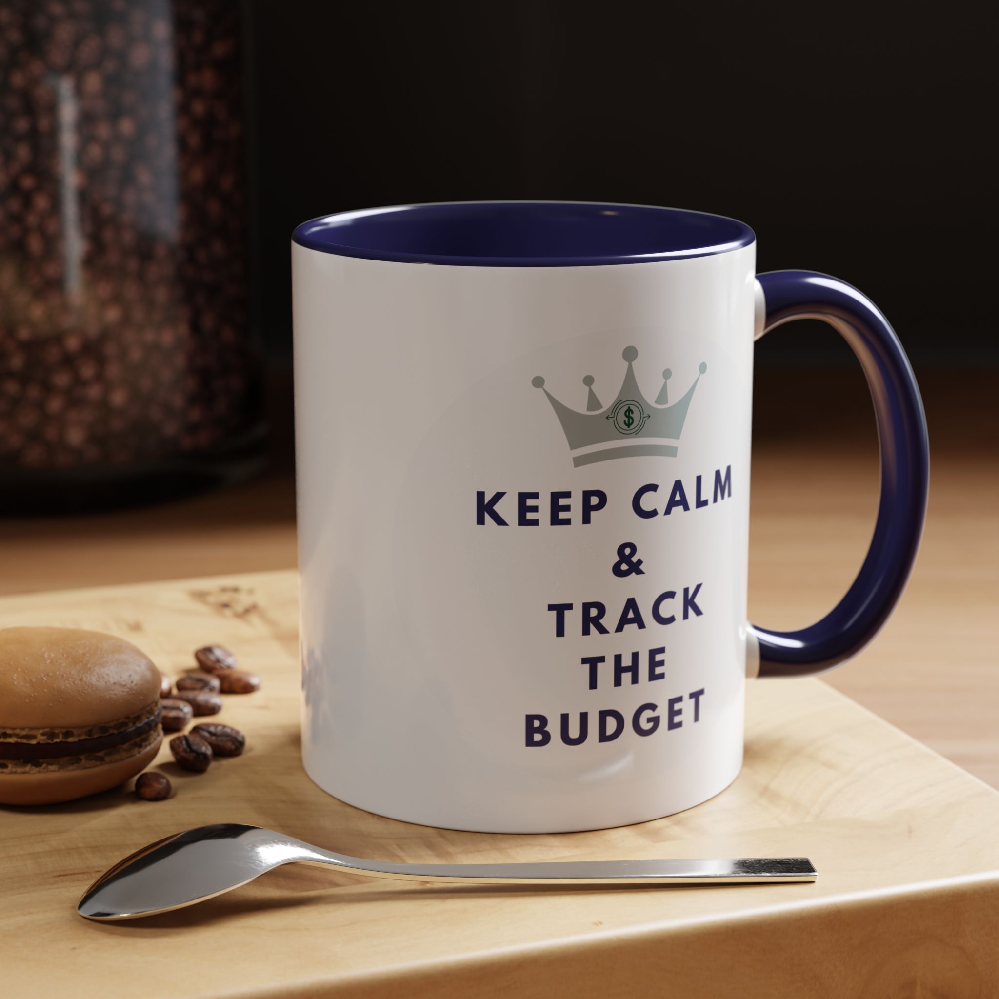 Keep Calm & Track The Budget Accent Coffee Mug (11, 15oz) - Image 14