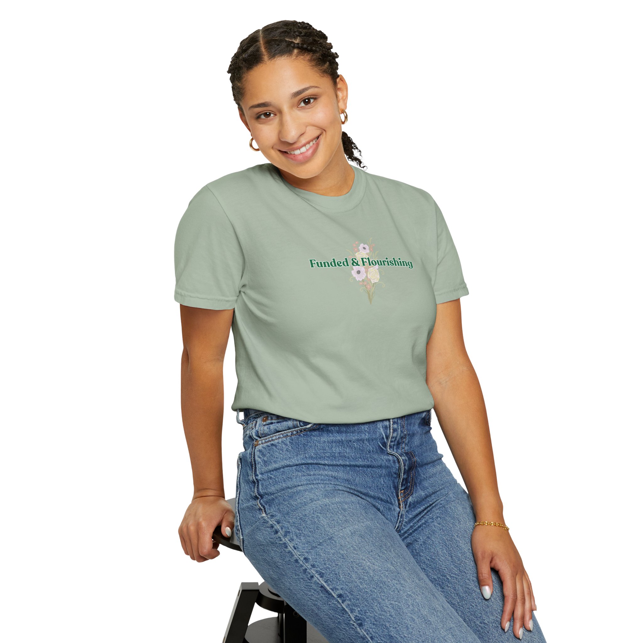 Funded & Flourishing Unisex Garment-Dyed T-shirt - Image 51