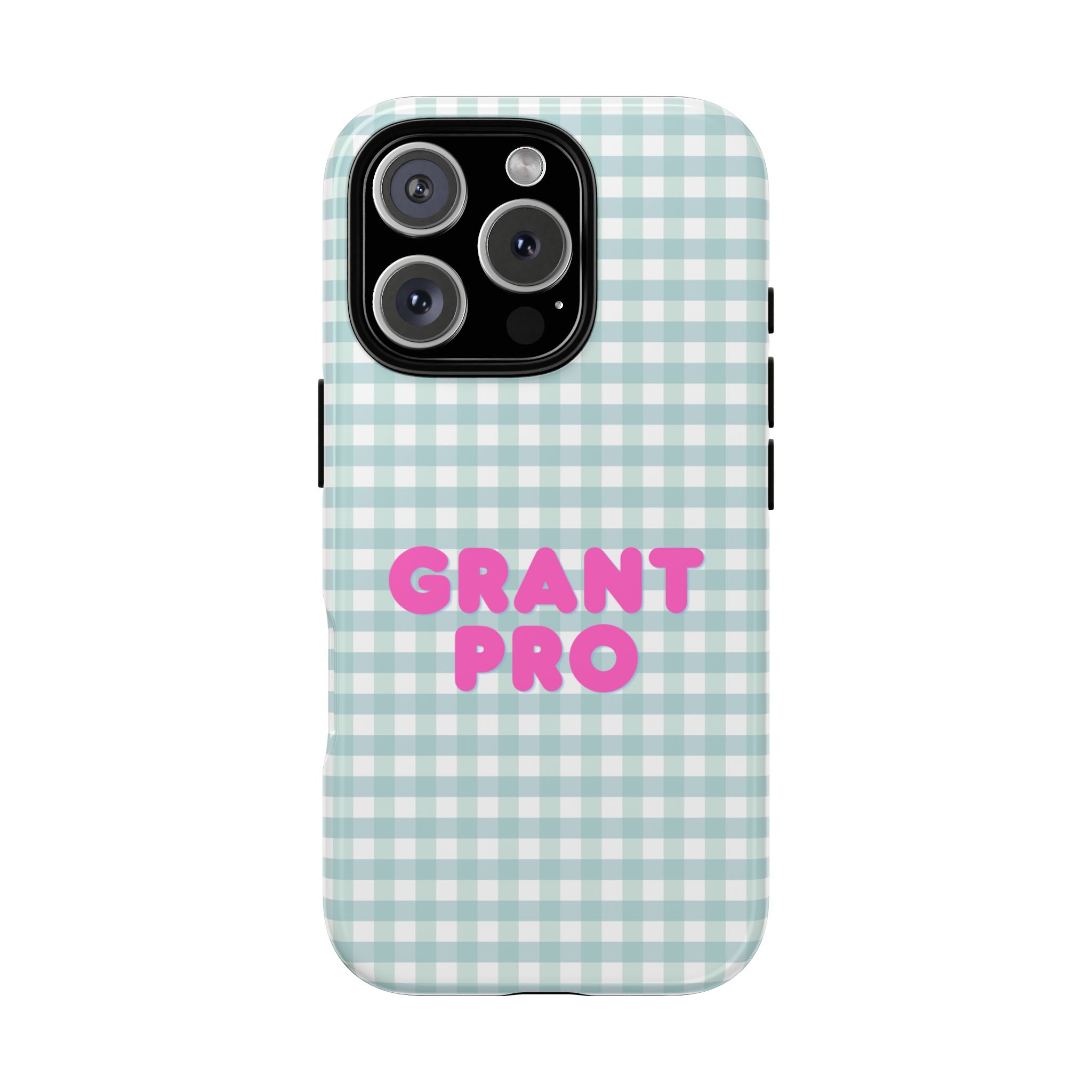 Light Blue Checkered Grant Pro Tough Case - Image 74