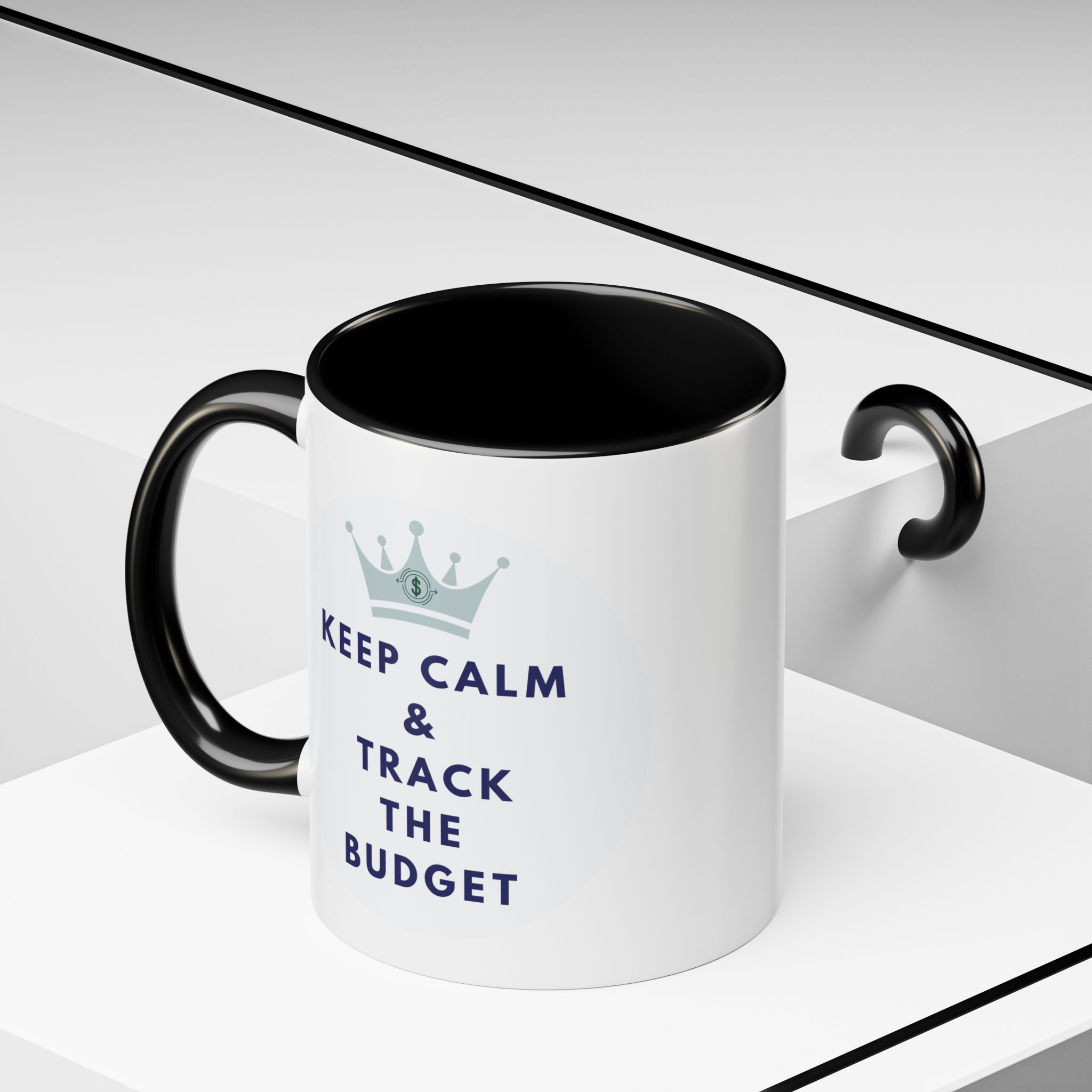 Keep Calm & Track The Budget Accent Coffee Mug (11, 15oz) - Image 10