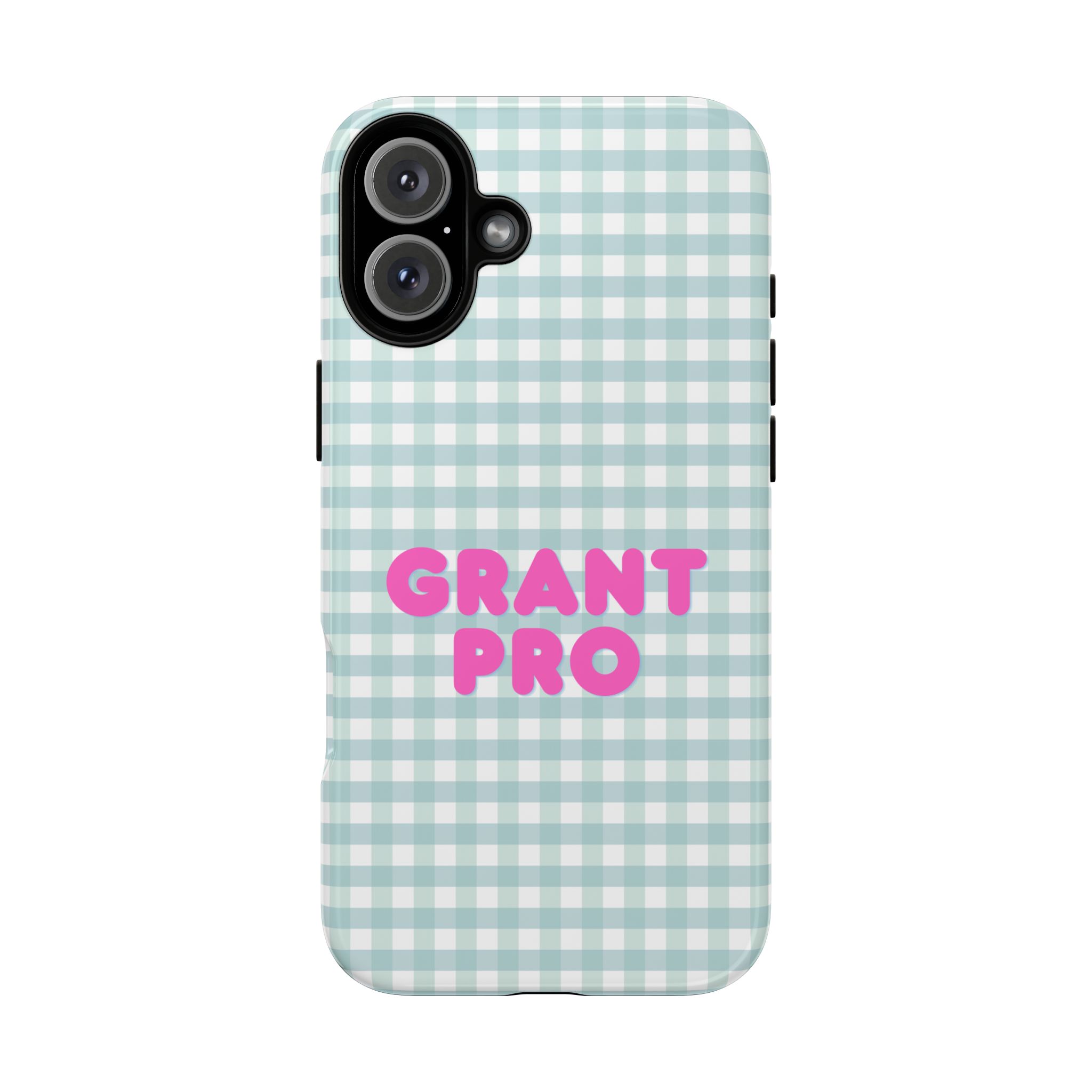 Light Blue Checkered Grant Pro Tough Case - Image 66