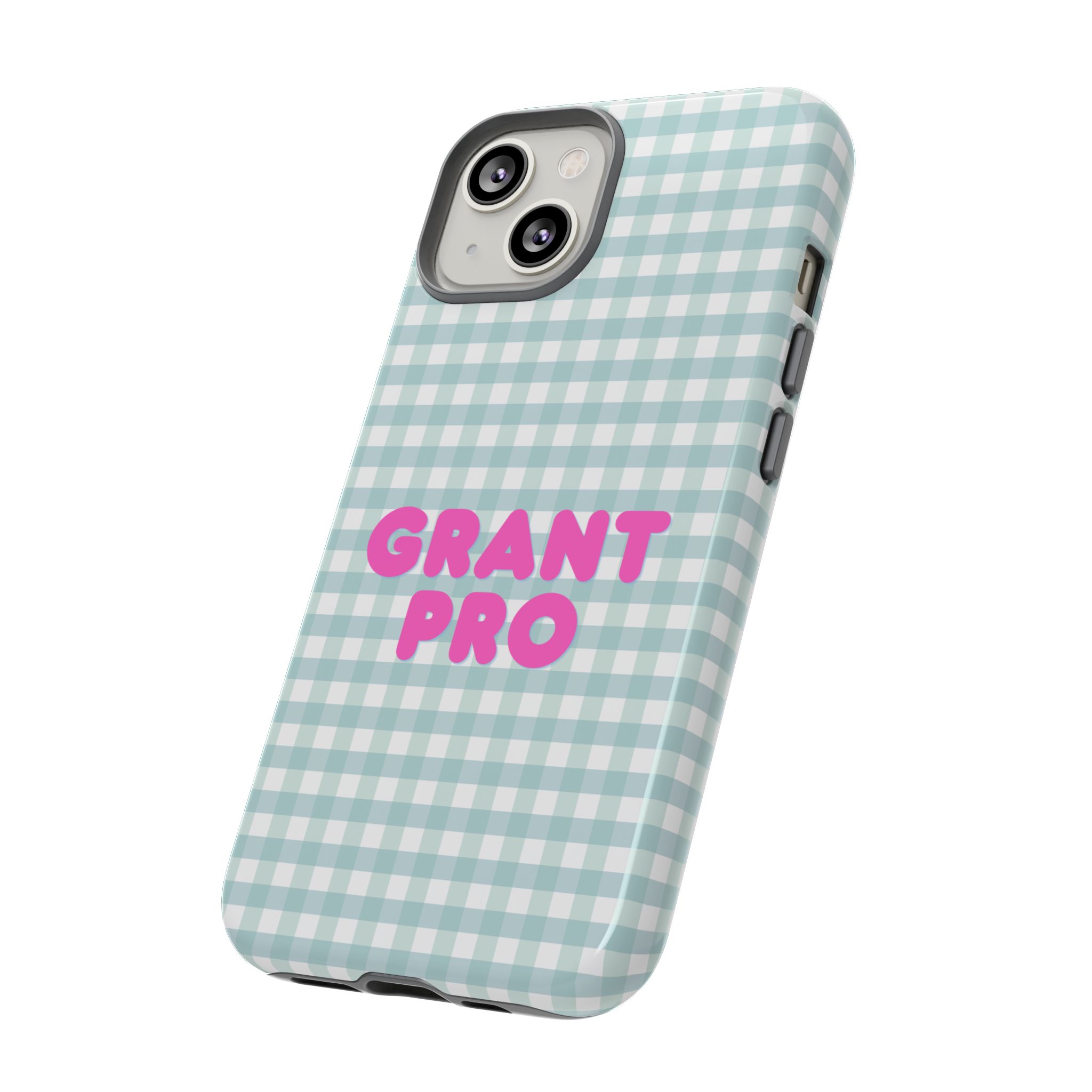 Light Blue Checkered Grant Pro Tough Case - Image 3