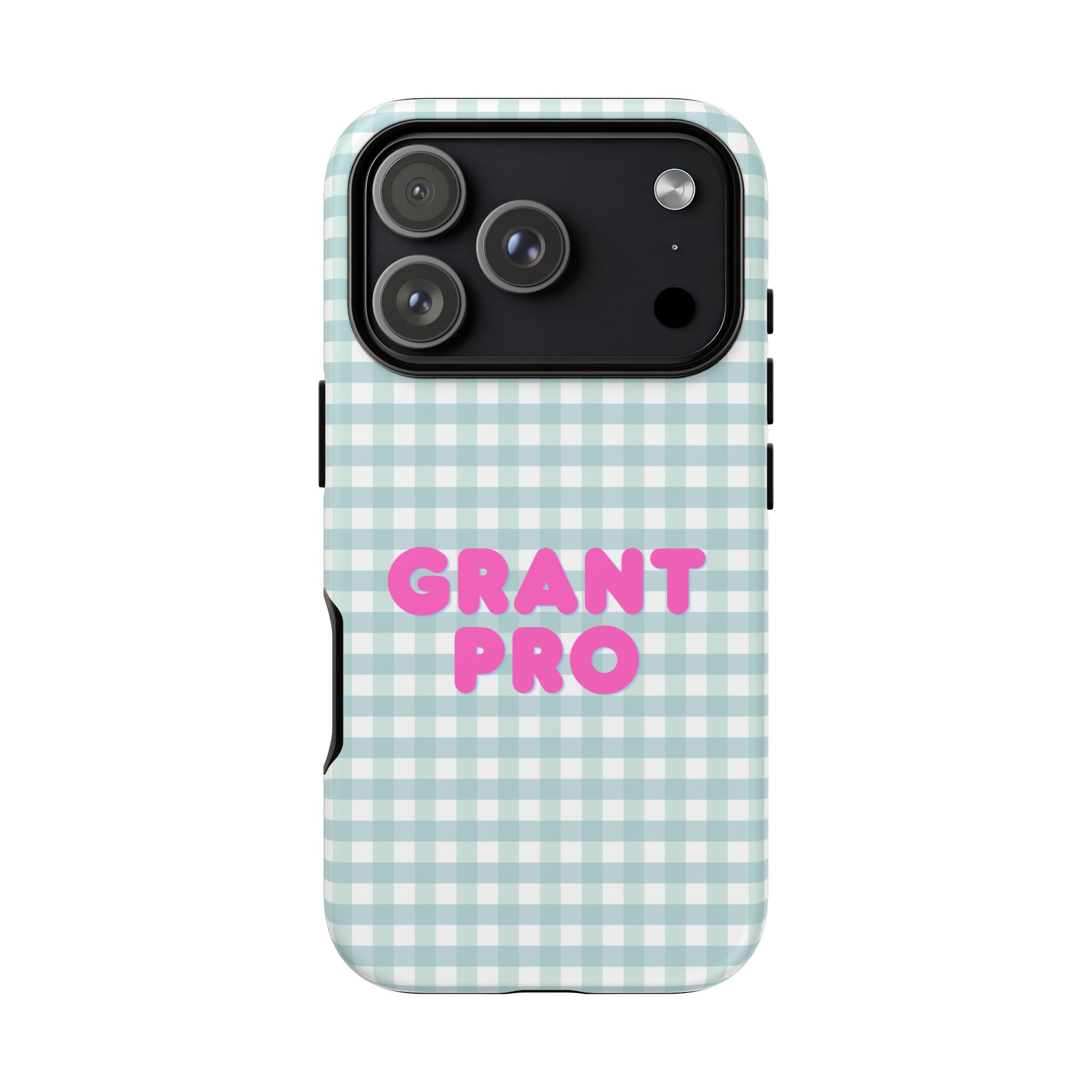 Light Blue Checkered Grant Pro Tough Case - Image 95
