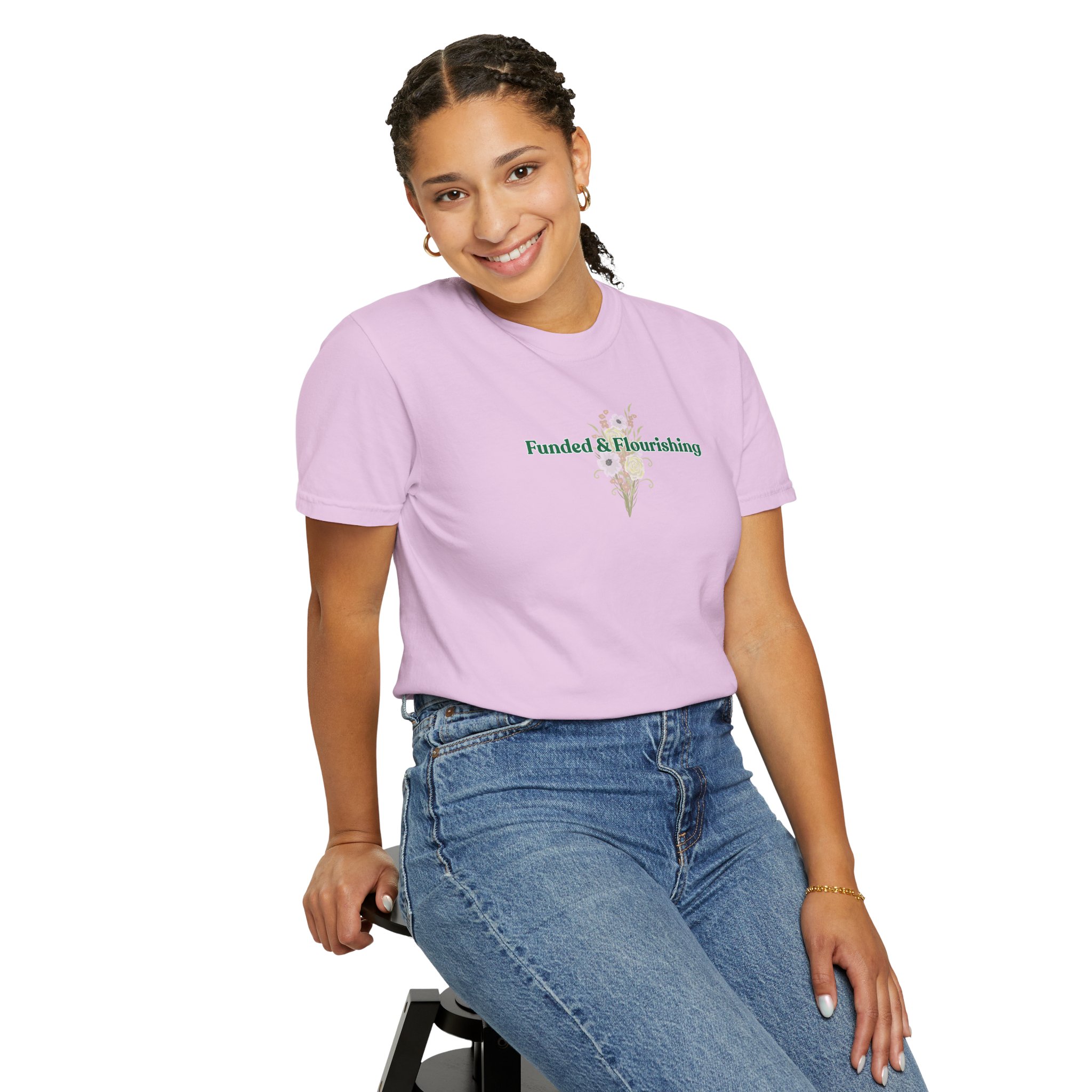 Funded & Flourishing Unisex Garment-Dyed T-shirt - Image 11