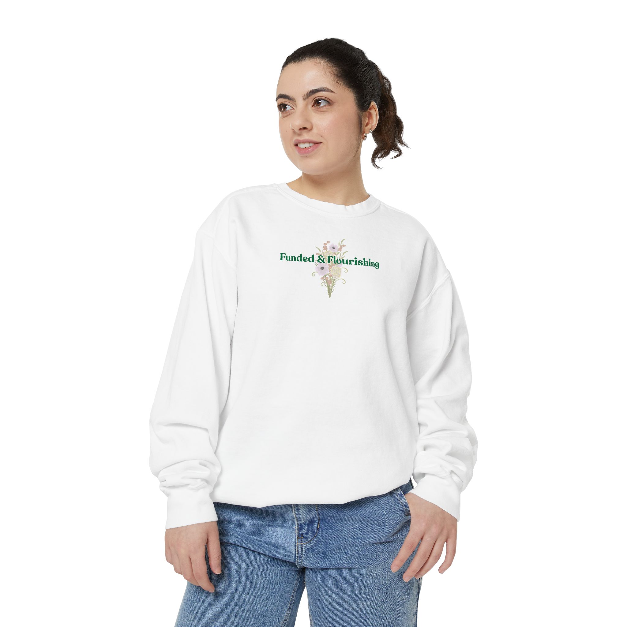 Funded & Flourishing Unisex Garment-Dyed Sweatshirt - Image 16