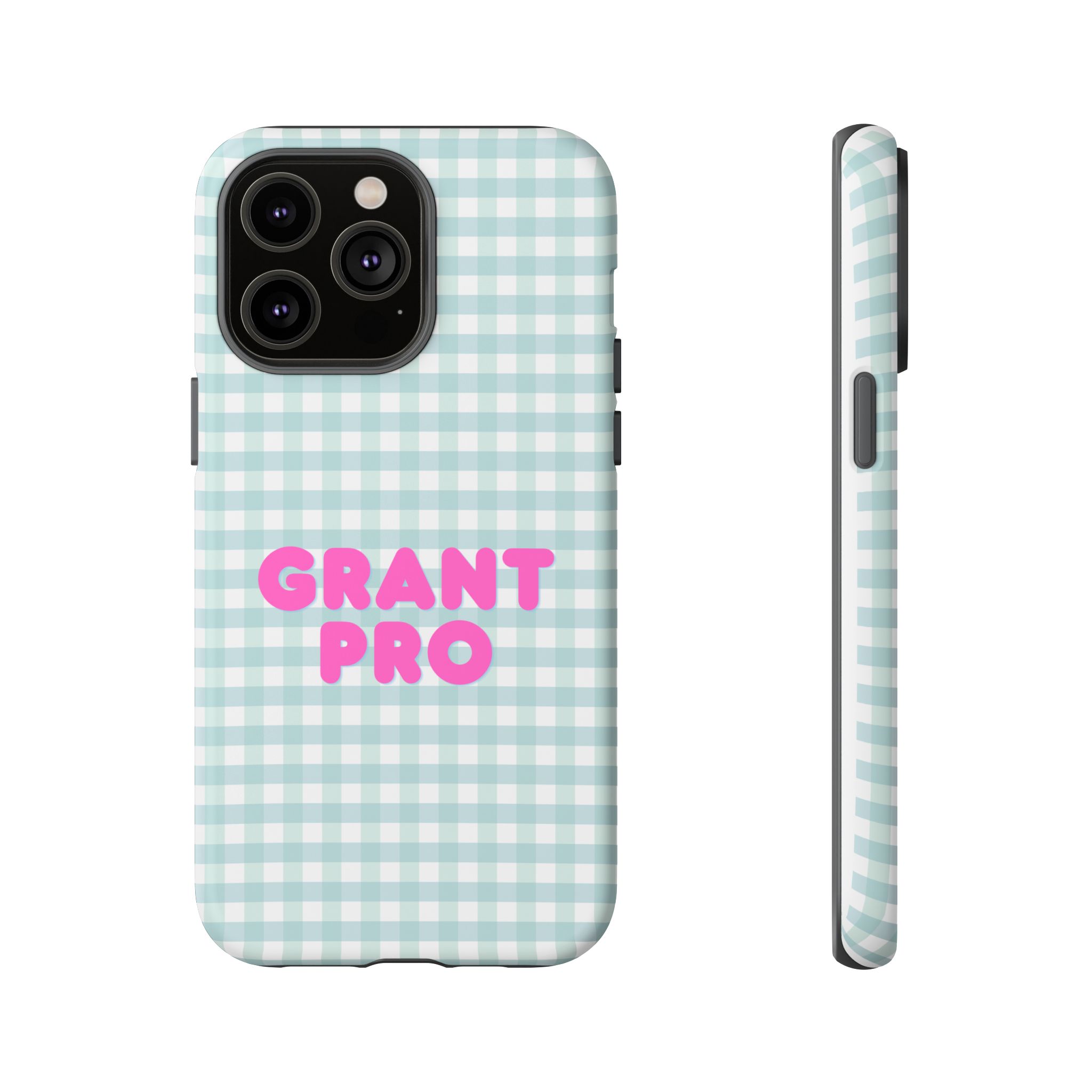 Light Blue Checkered Grant Pro Tough Case - Image 30