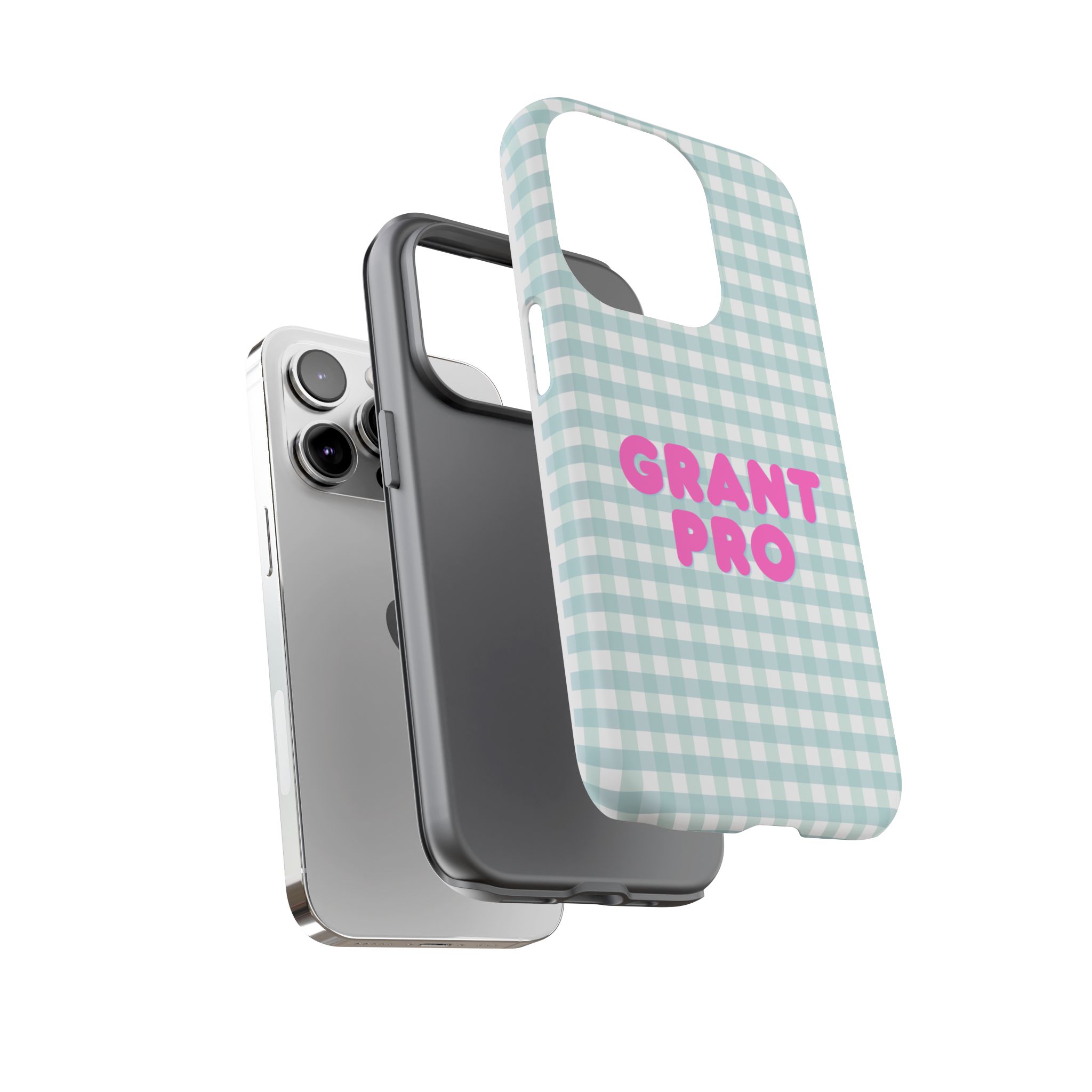 Light Blue Checkered Grant Pro Tough Case - Image 16