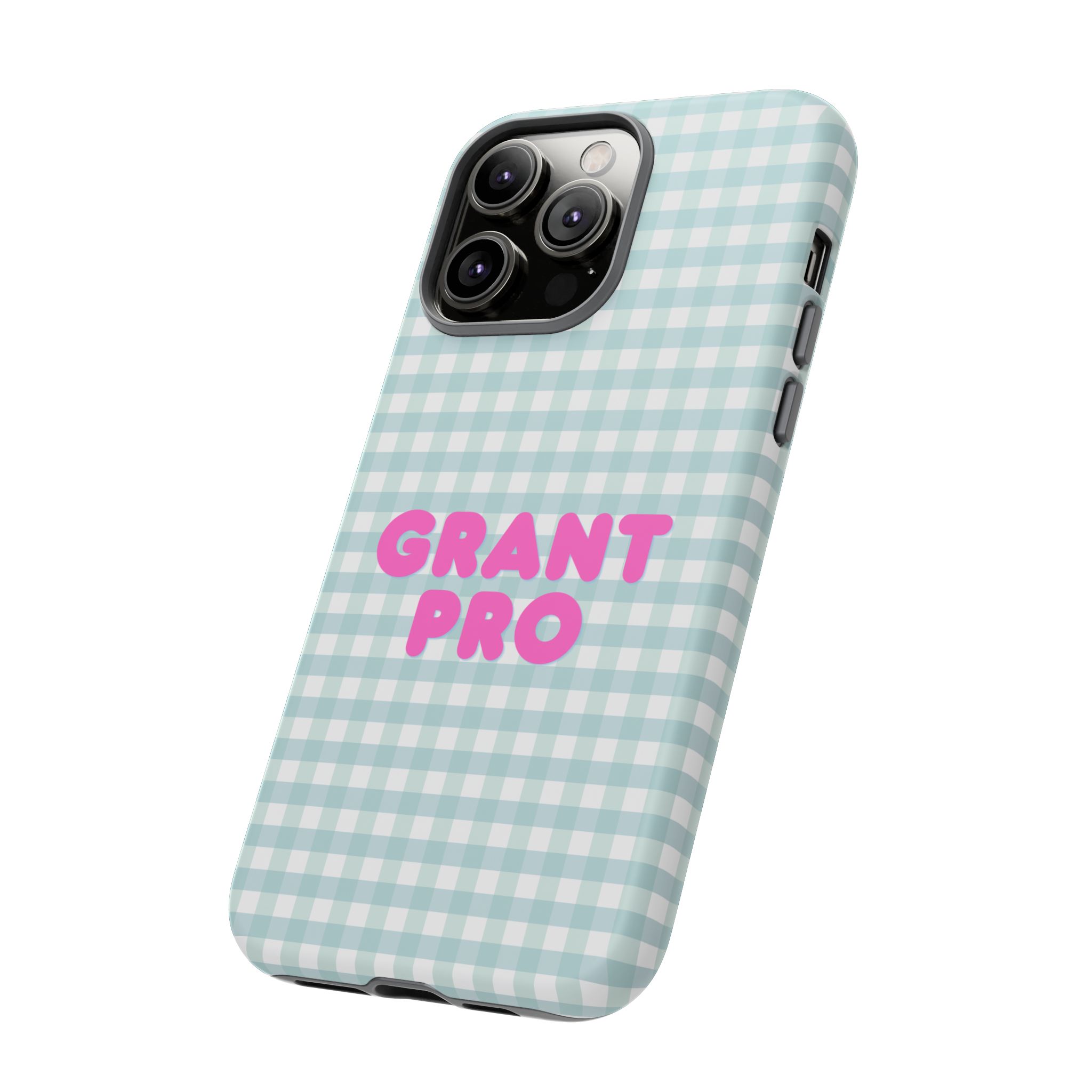 Light Blue Checkered Grant Pro Tough Case - Image 31