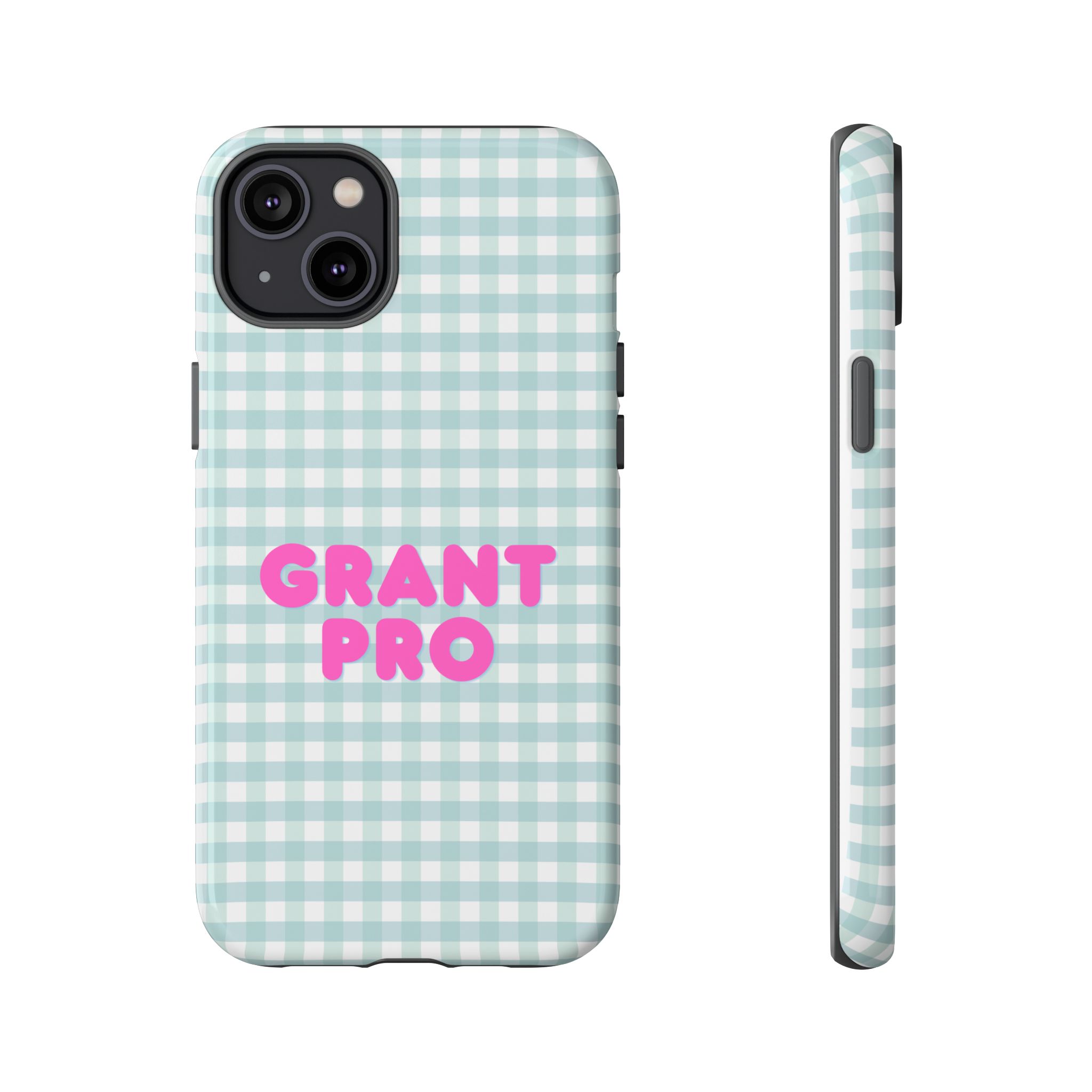 Light Blue Checkered Grant Pro Tough Case - Image 18