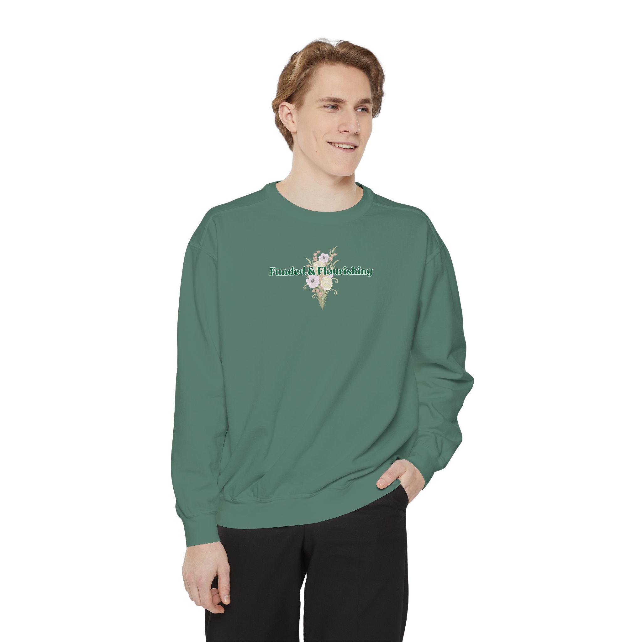 Funded & Flourishing Unisex Garment-Dyed Sweatshirt - Image 8