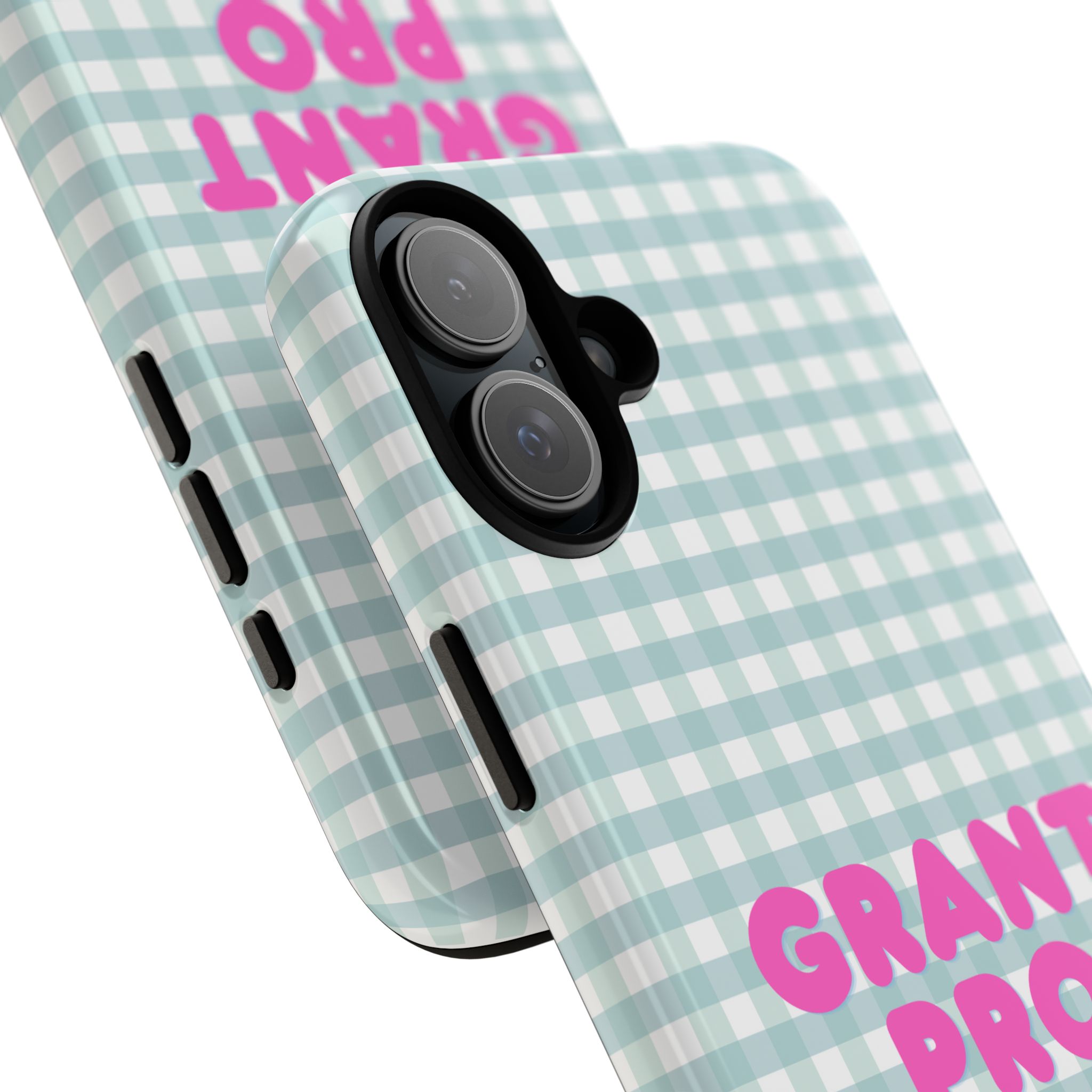 Light Blue Checkered Grant Pro Tough Case - Image 67