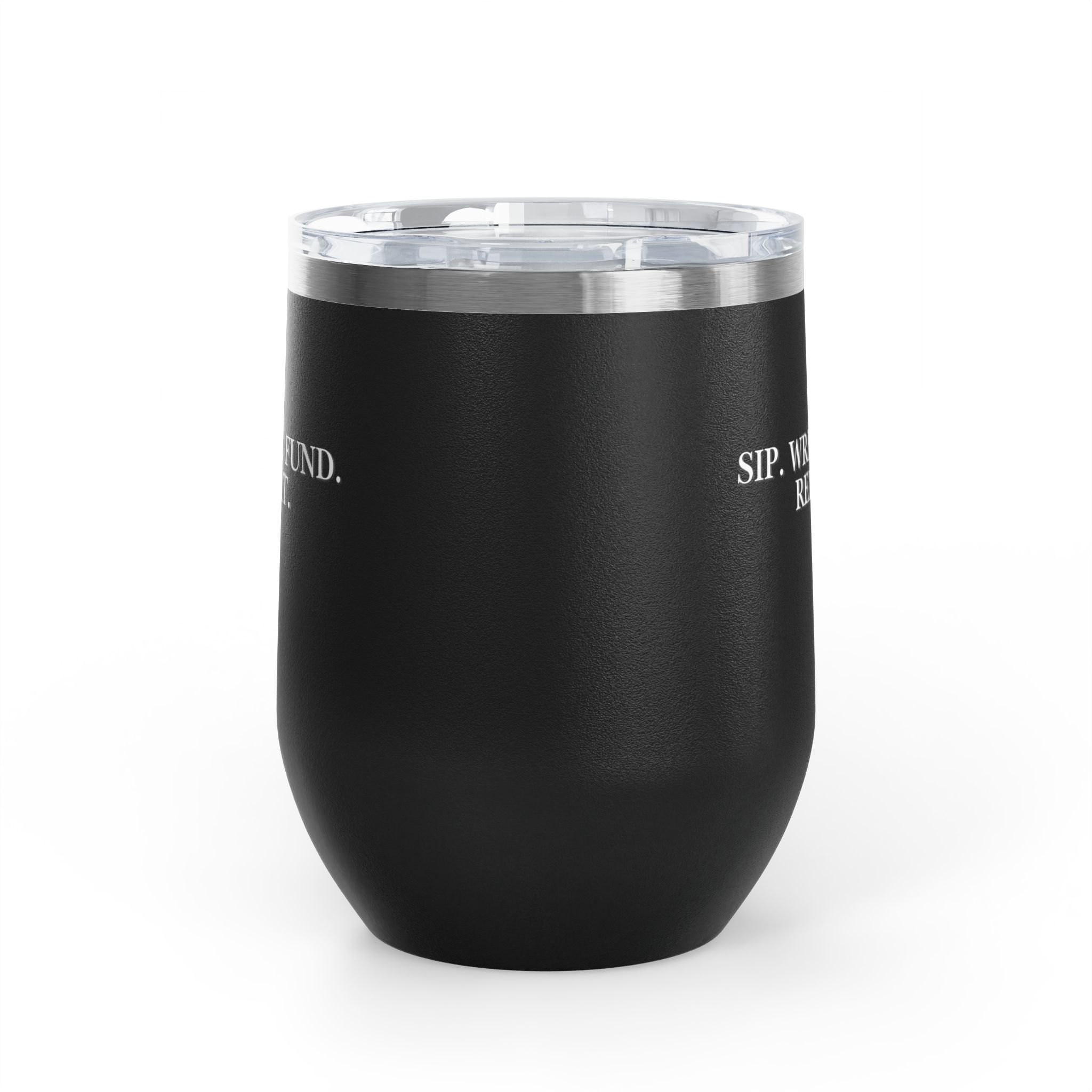 Sip. Write. Fund. Repeat. Wine Tumbler, 12oz - Image 2