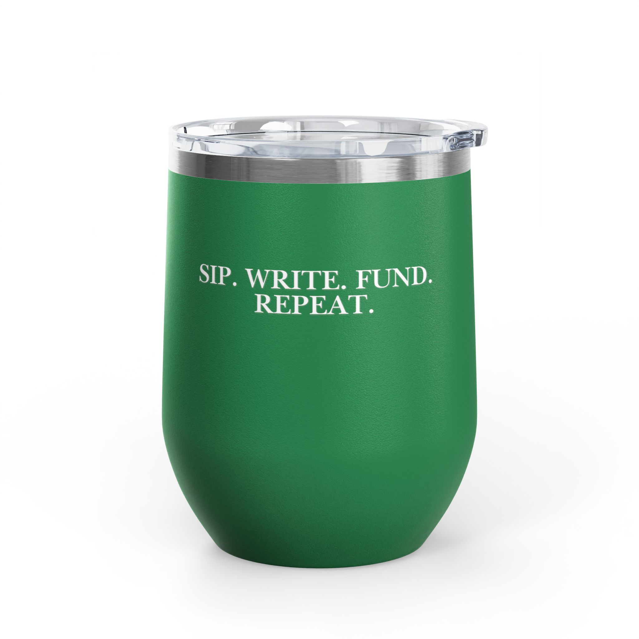 Sip. Write. Fund. Repeat. Wine Tumbler, 12oz - Image 17
