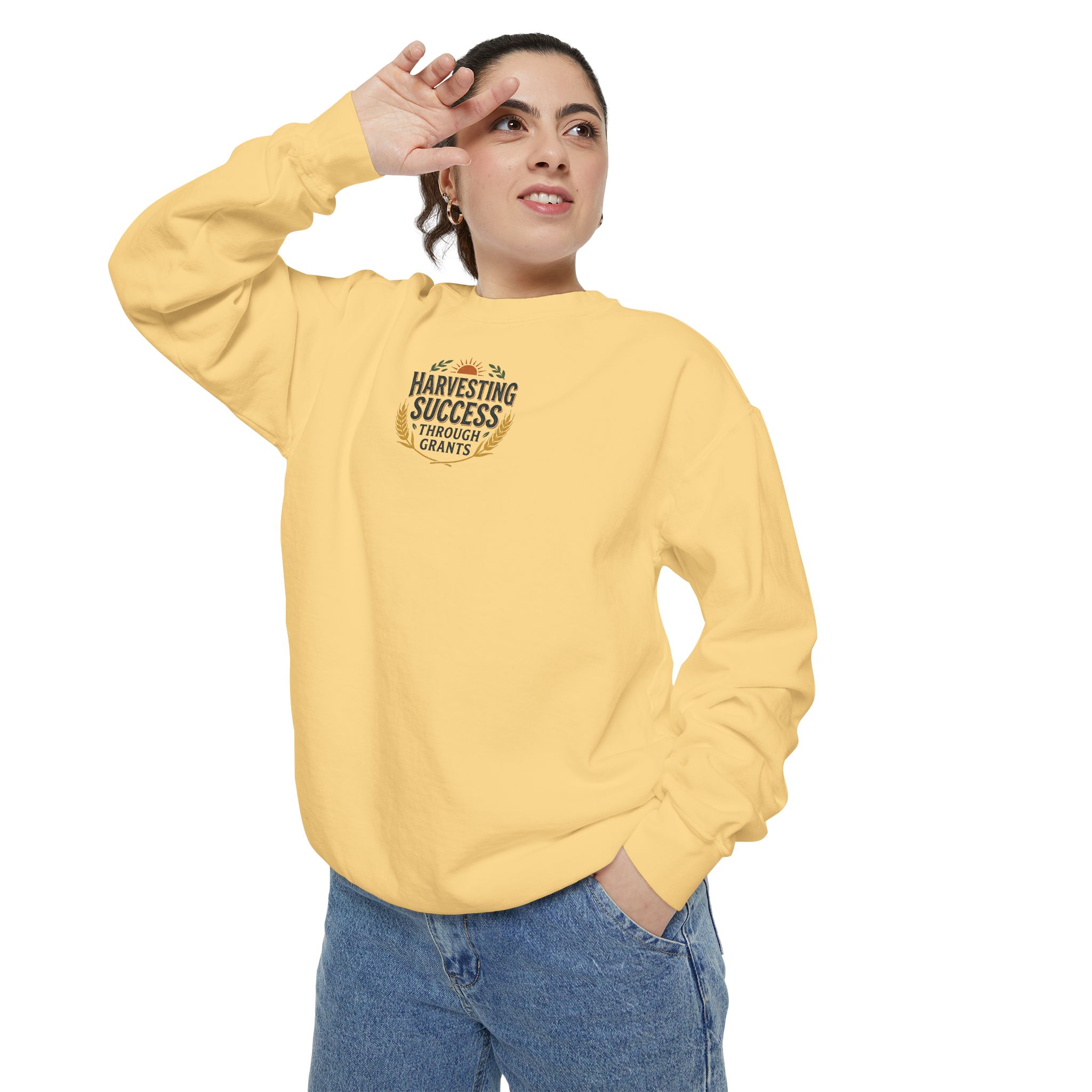 Harvesting Success Through Grants Unisex Garment-Dyed Sweatshirt - Image 31