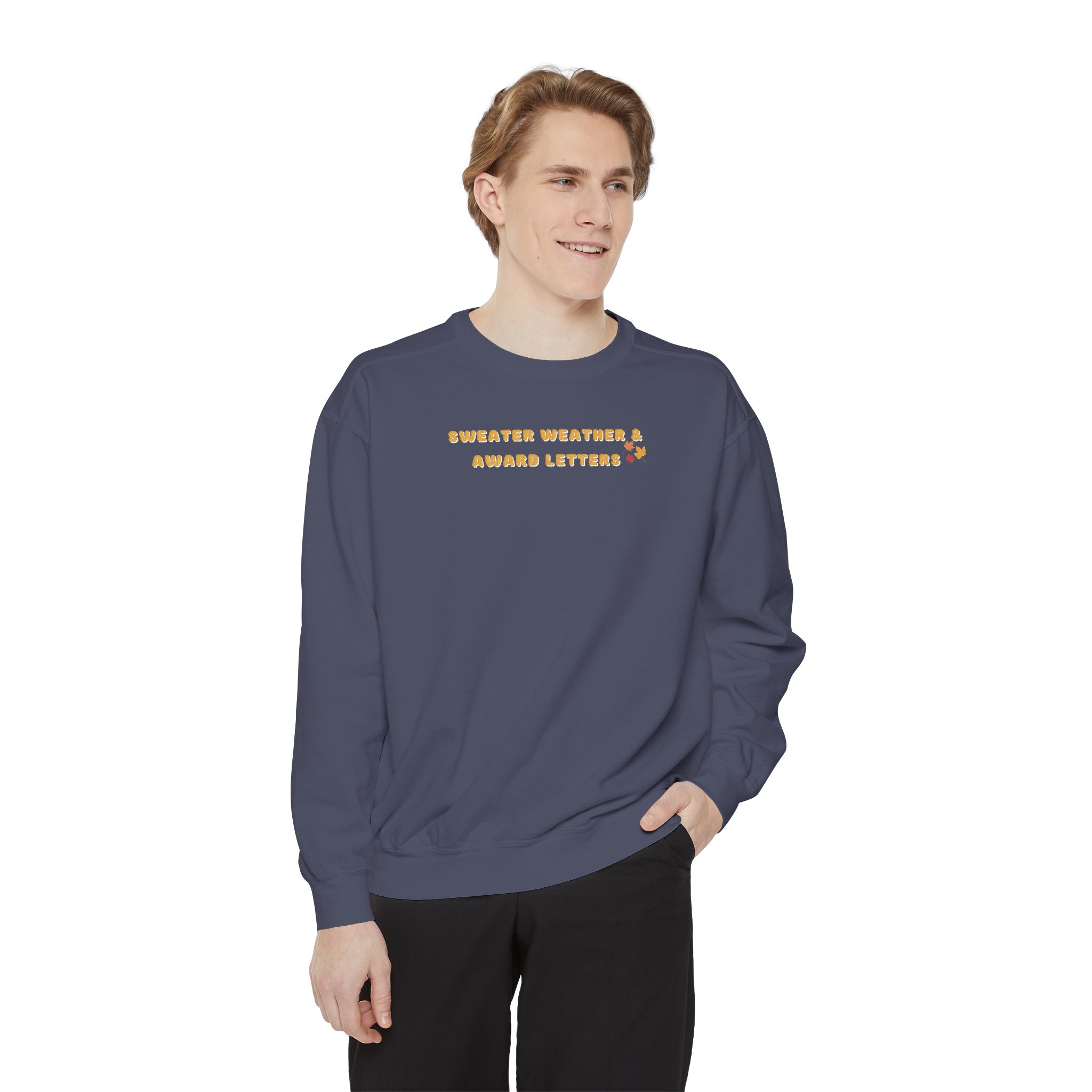Sweater Weather & Award Letters Unisex Garment-Dyed Sweatshirt - Image 24