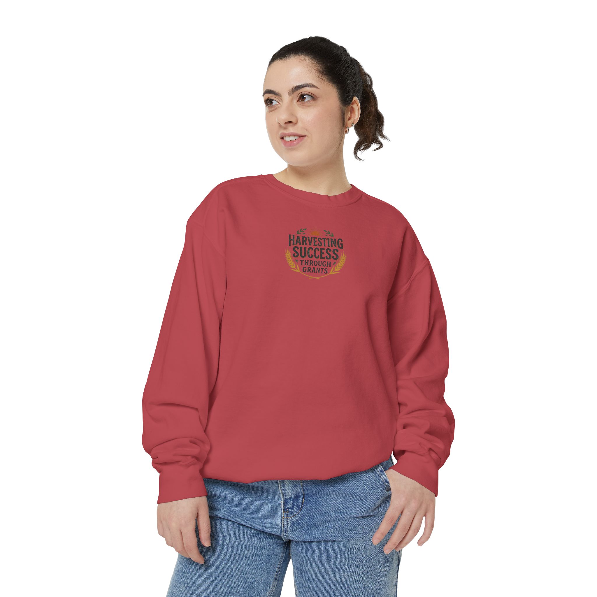 Harvesting Success Through Grants Unisex Garment-Dyed Sweatshirt - Image 45