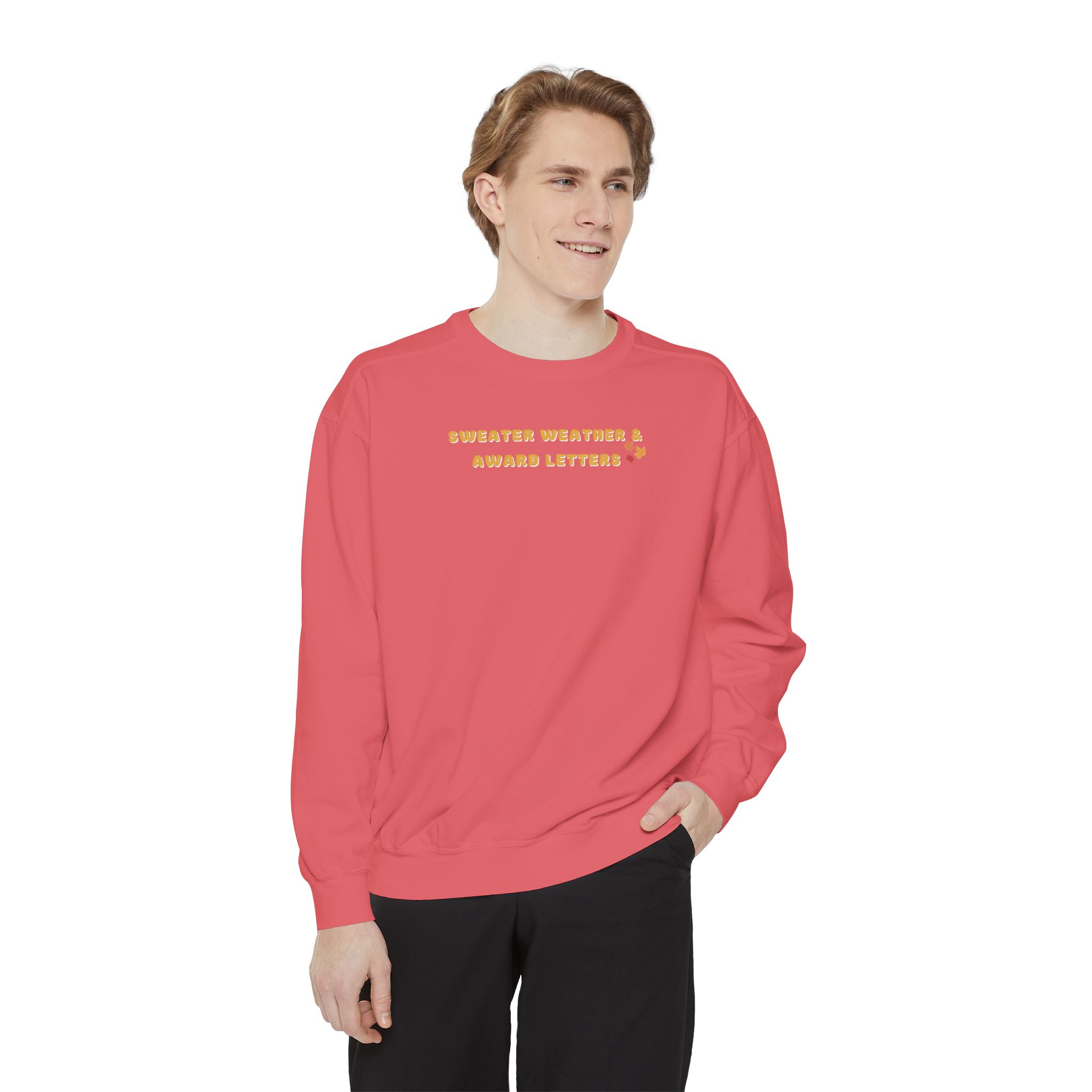 Sweater Weather & Award Letters Unisex Garment-Dyed Sweatshirt - Image 31