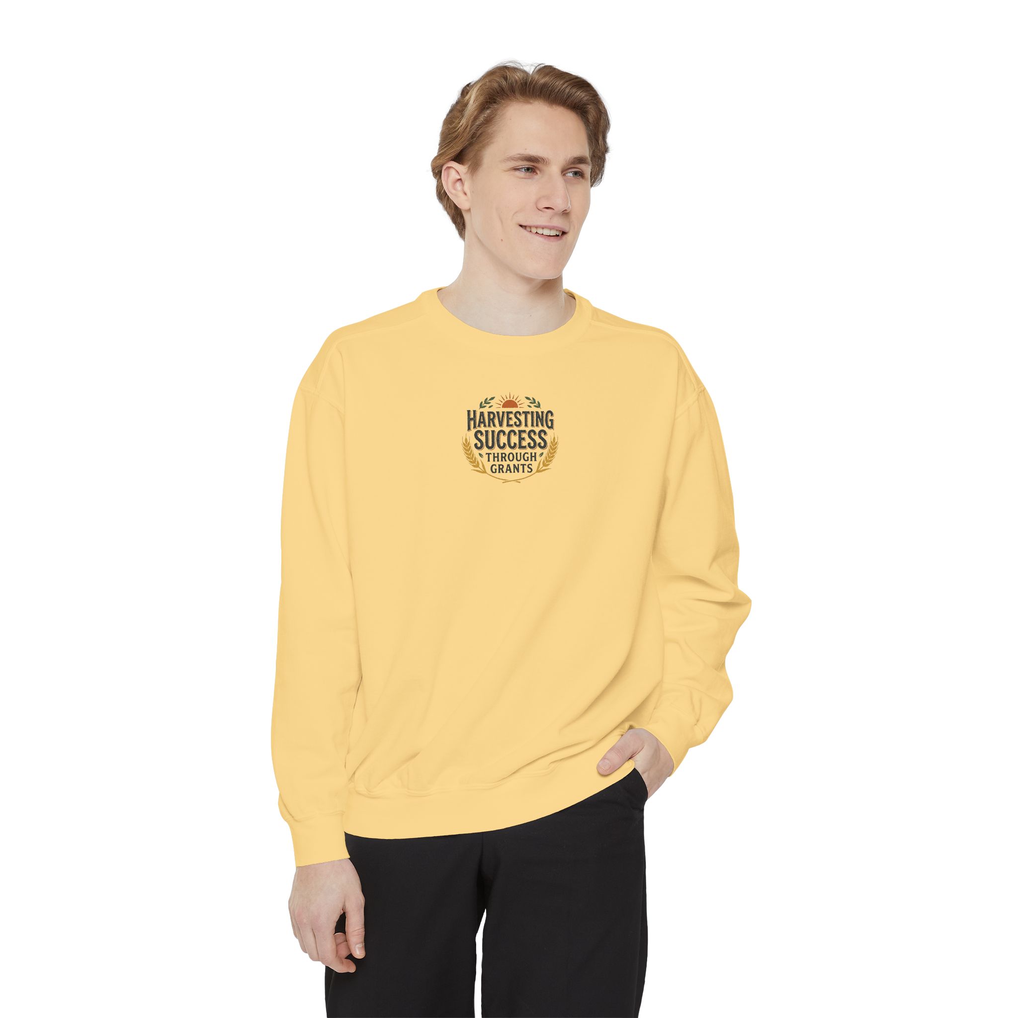 Harvesting Success Through Grants Unisex Garment-Dyed Sweatshirt - Image 27